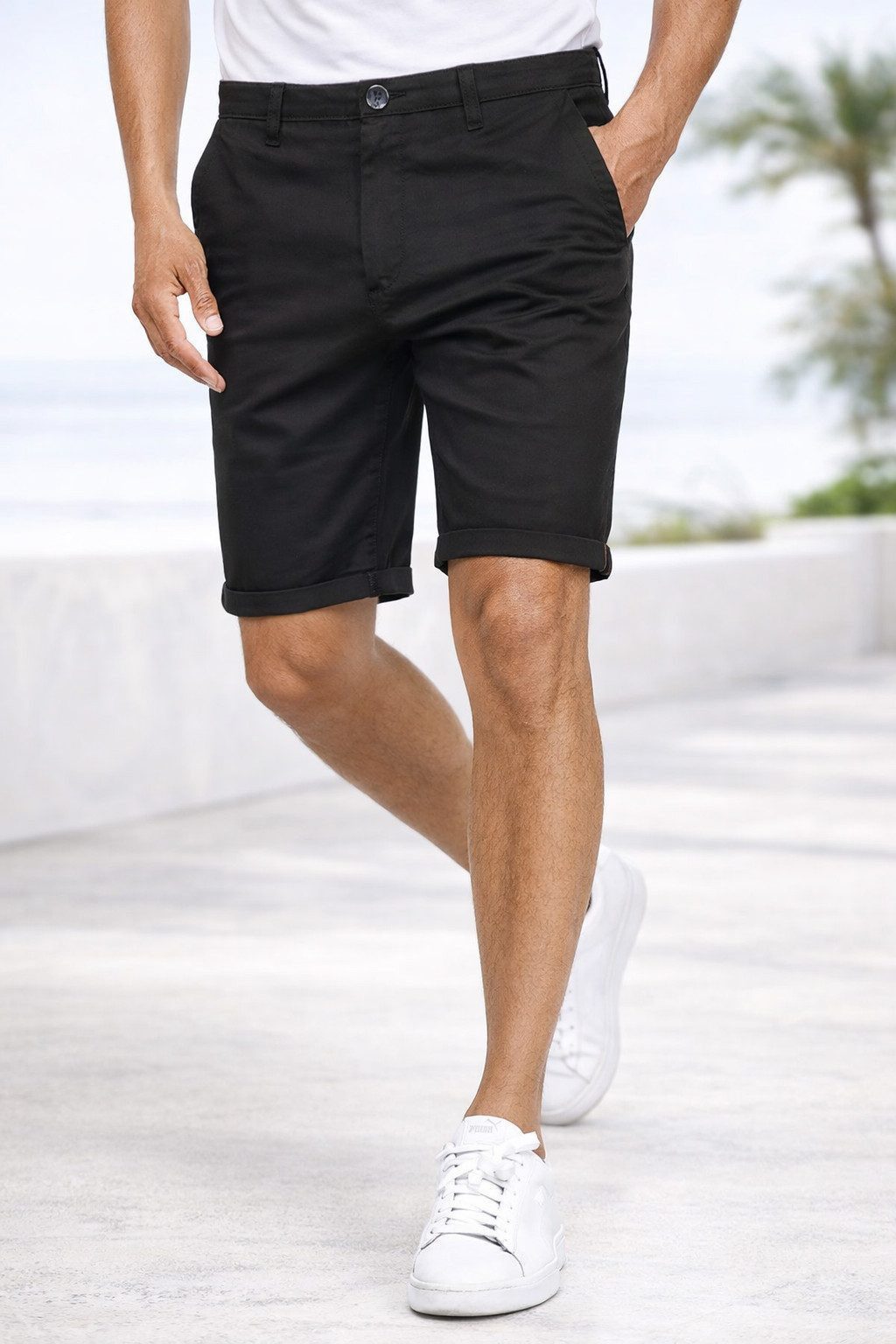 S&S Chinoshorts Herren Shorts Hosen Kurze Bermuda Baumwolle Shorts (Packung, 1-tlg., Chino Shorts) Herren Bermuda Chino Short mit Taschen