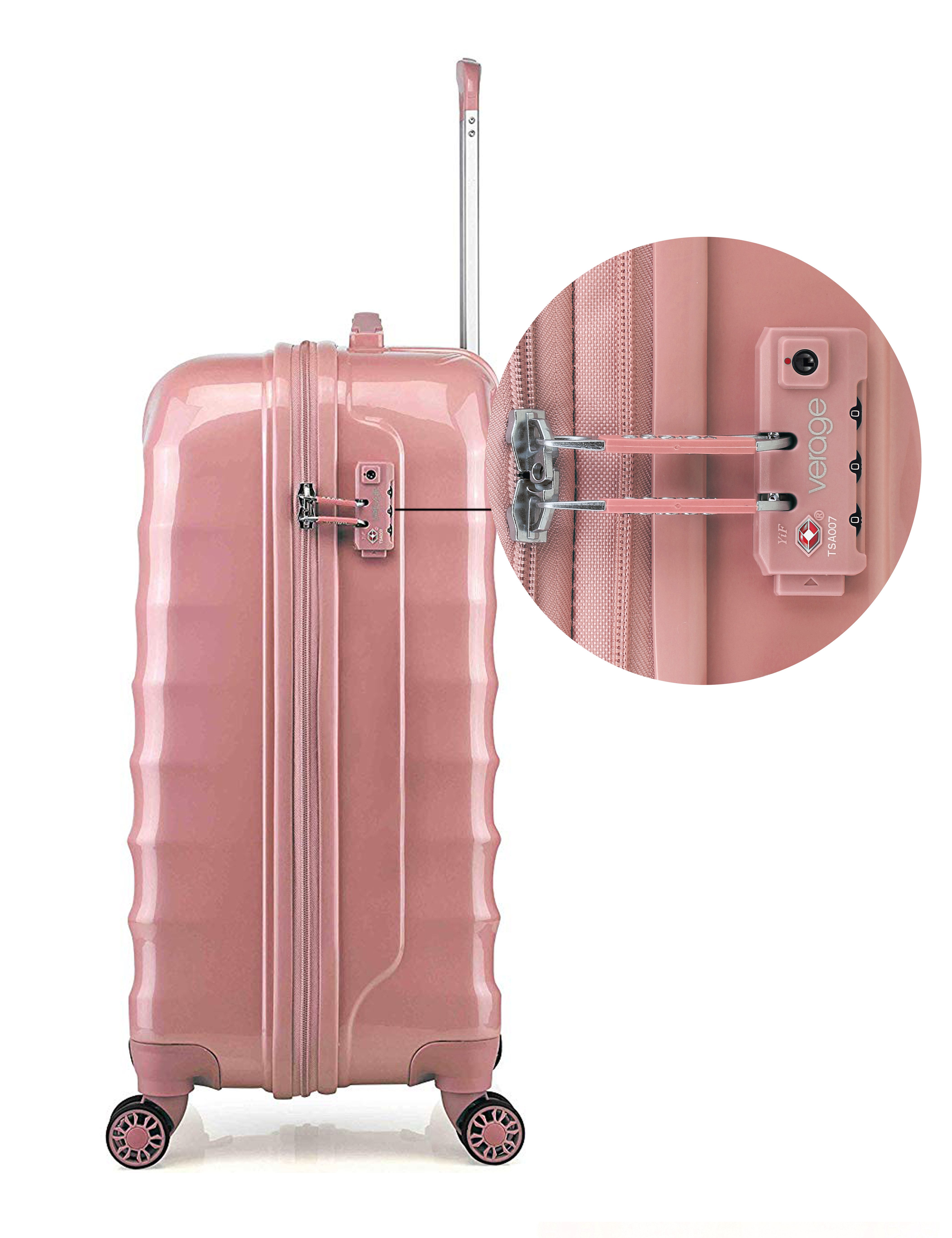 Verage Hartschalen-Trolley Rosagold /Schwarz Reisekoffer, 4 günstig online kaufen