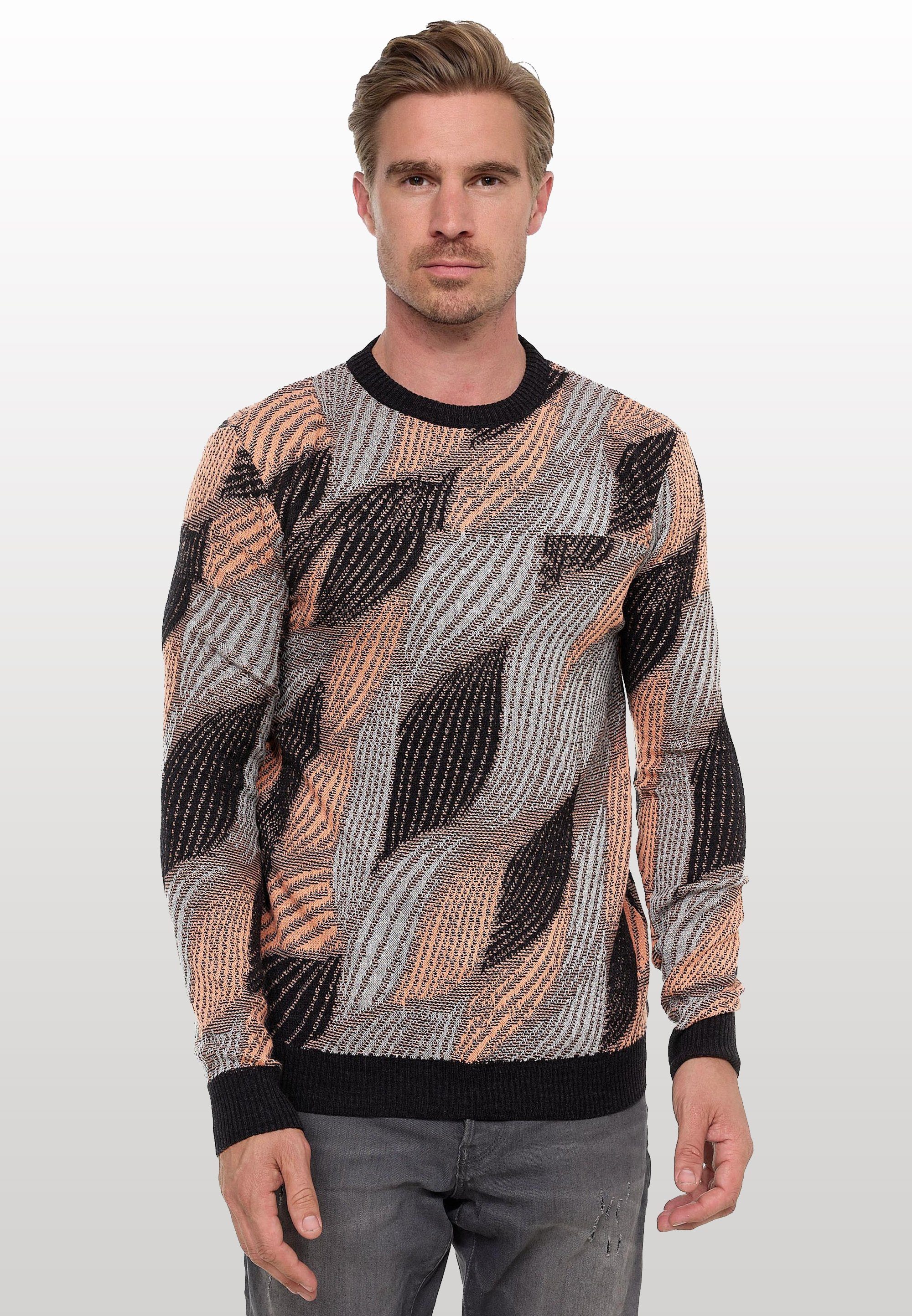 Rusty Neal Strickpullover im angesagten Wellen-Design