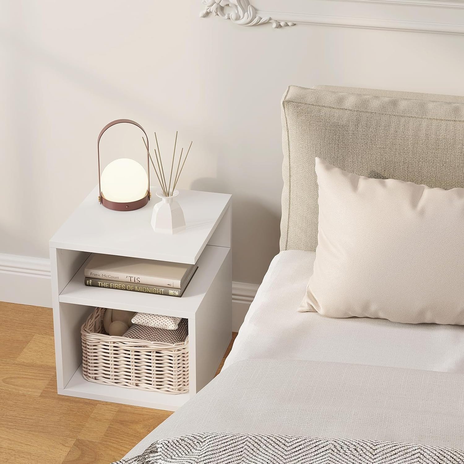 EUGAD Nachttisch (1-St), Beistelltisch mit 2 offene Fächer günstig online kaufen