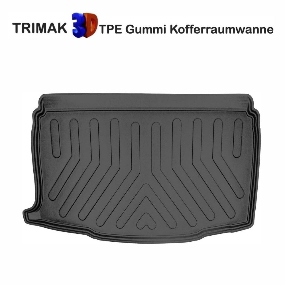 Trimak Passform-Fußmatten Oder Kofferraumwanne Oder Set für Seat Ibiza, Seat Ibiza 5. Gen. 6F ab 2017 Untere Kofferraummatte TPE Antirutsch