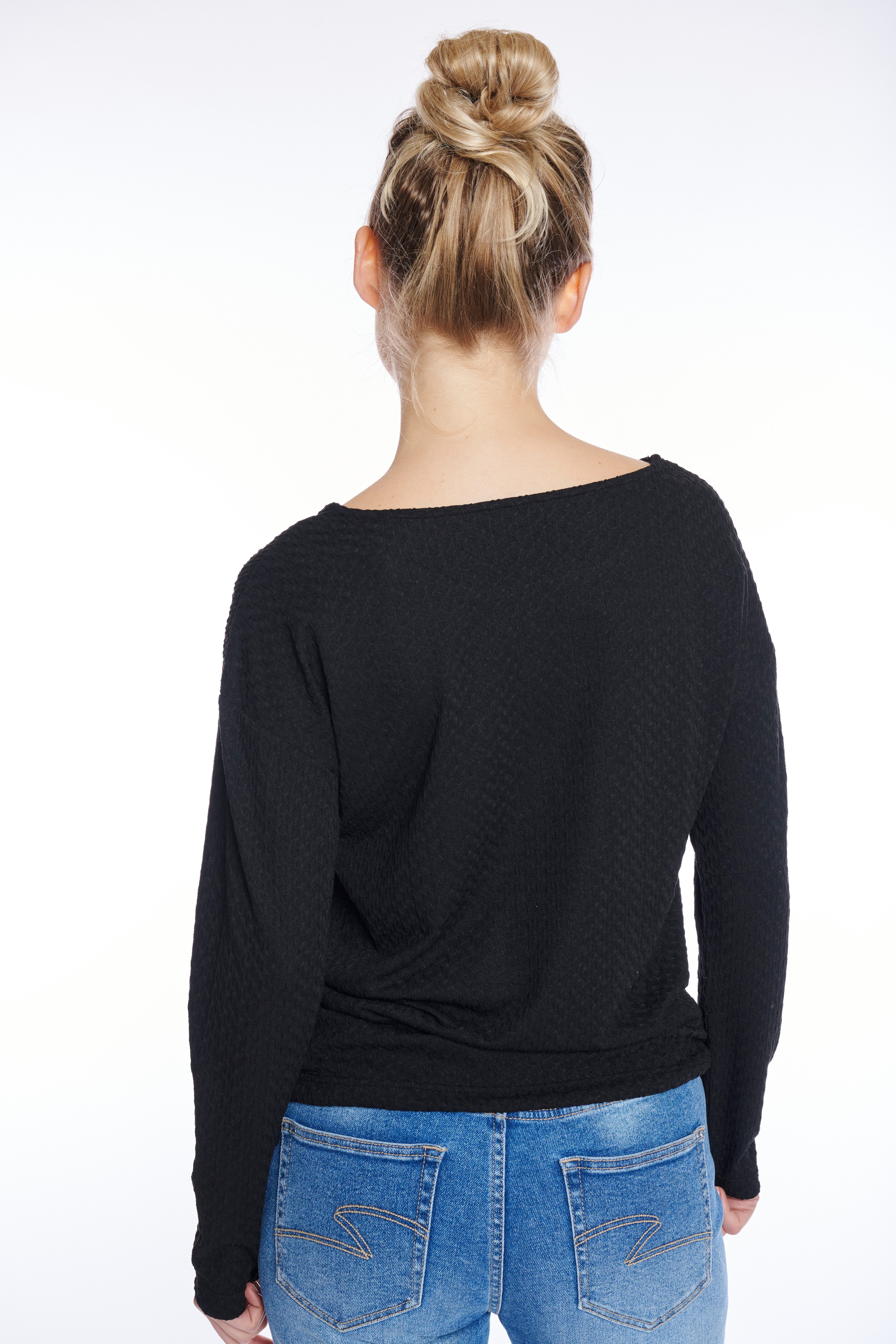 ZABAIONE Langarmshirt Do44natella aus Strukturware