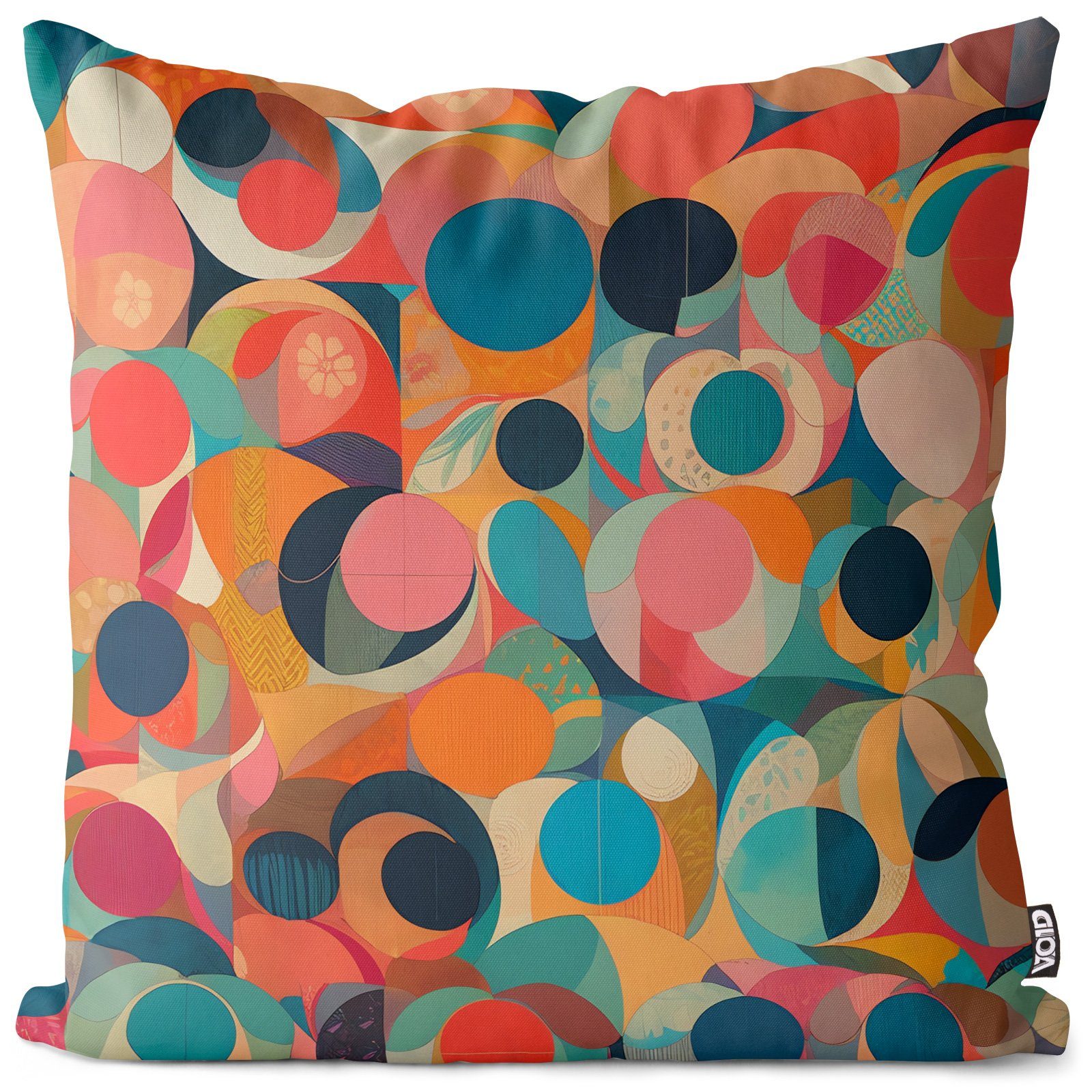 VOID Kissenbezug, (1 Stück), Pop Art Kreise Bunt Farben Retro Kunst Gemälde Wohnzimmer Museum bunt