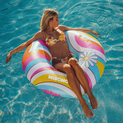 Misomo Schwimmreifen Großer Schwimmring, Luftmatratze Pool Party, Ibiza Edition, Ø110 cm