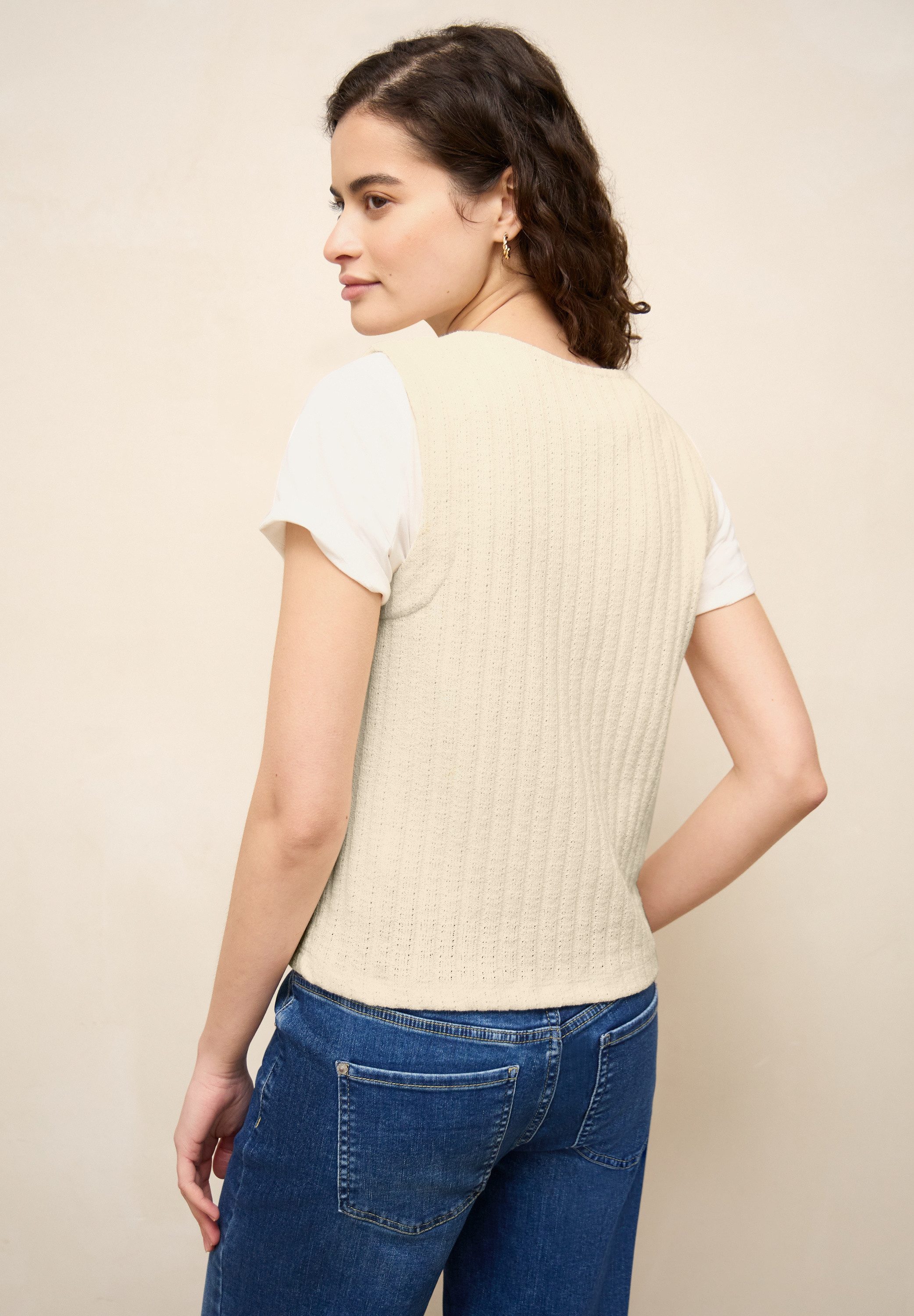 STREET ONE STUDIO Kurzweste im soften Baumwoll-Mix günstig online kaufen