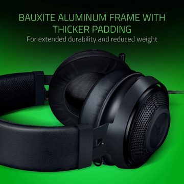 RAZER Gaming-Headset (Robuster Rahmen für Langlebigkeit, Mit Kabel, kabelgebundenes (Individuell abgestimmte) 50-mm-Treiber, Schwarz)