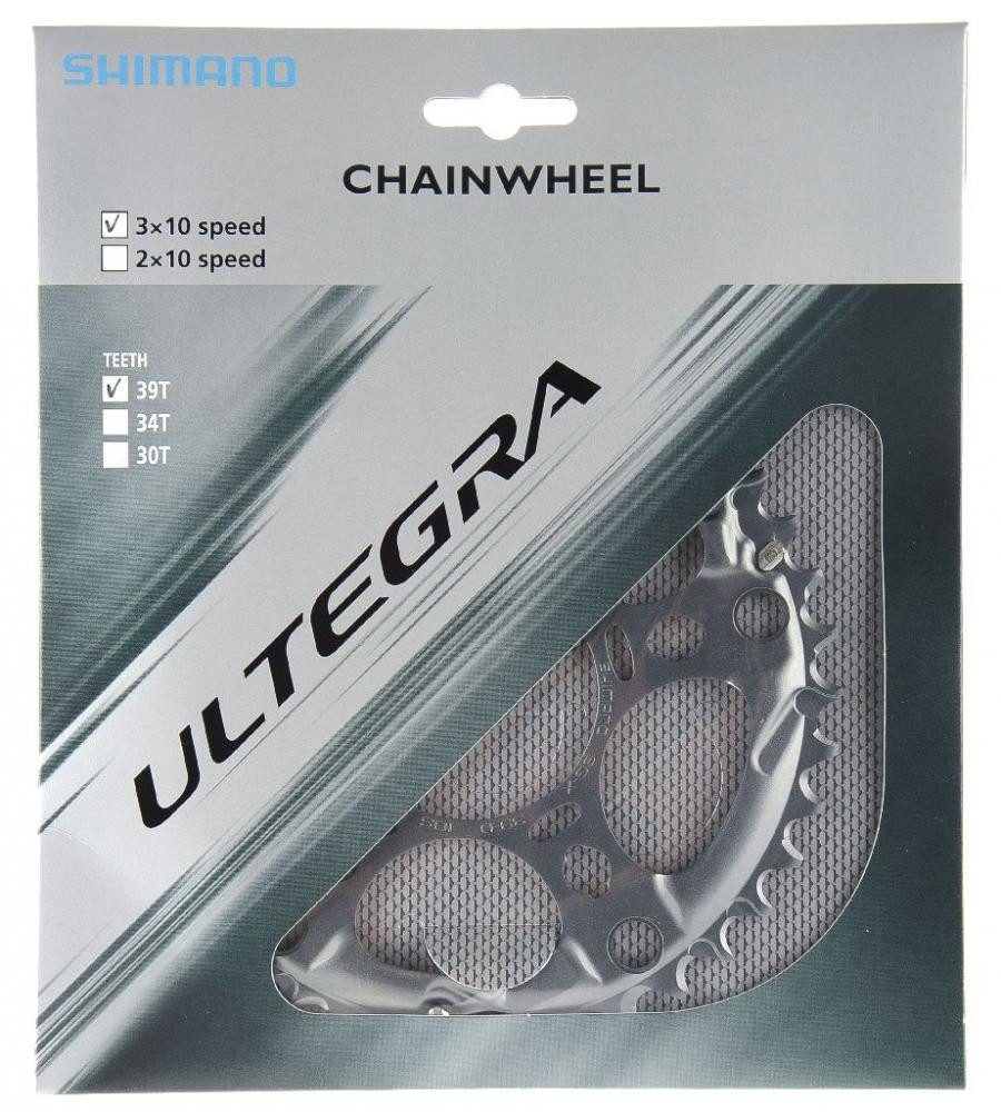 Kettenschaltung SHIMANO Kettenblatt ULTEGRA FC-6703 39 Zähne Silber - präziser Antrieb