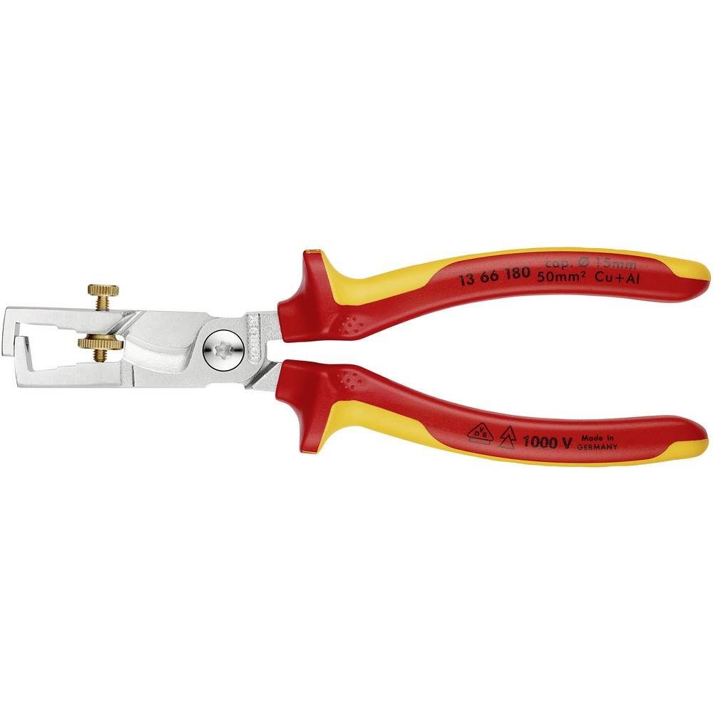 Knipex Kabelschere Abisolierzange mit Kabelschere 13 66 180