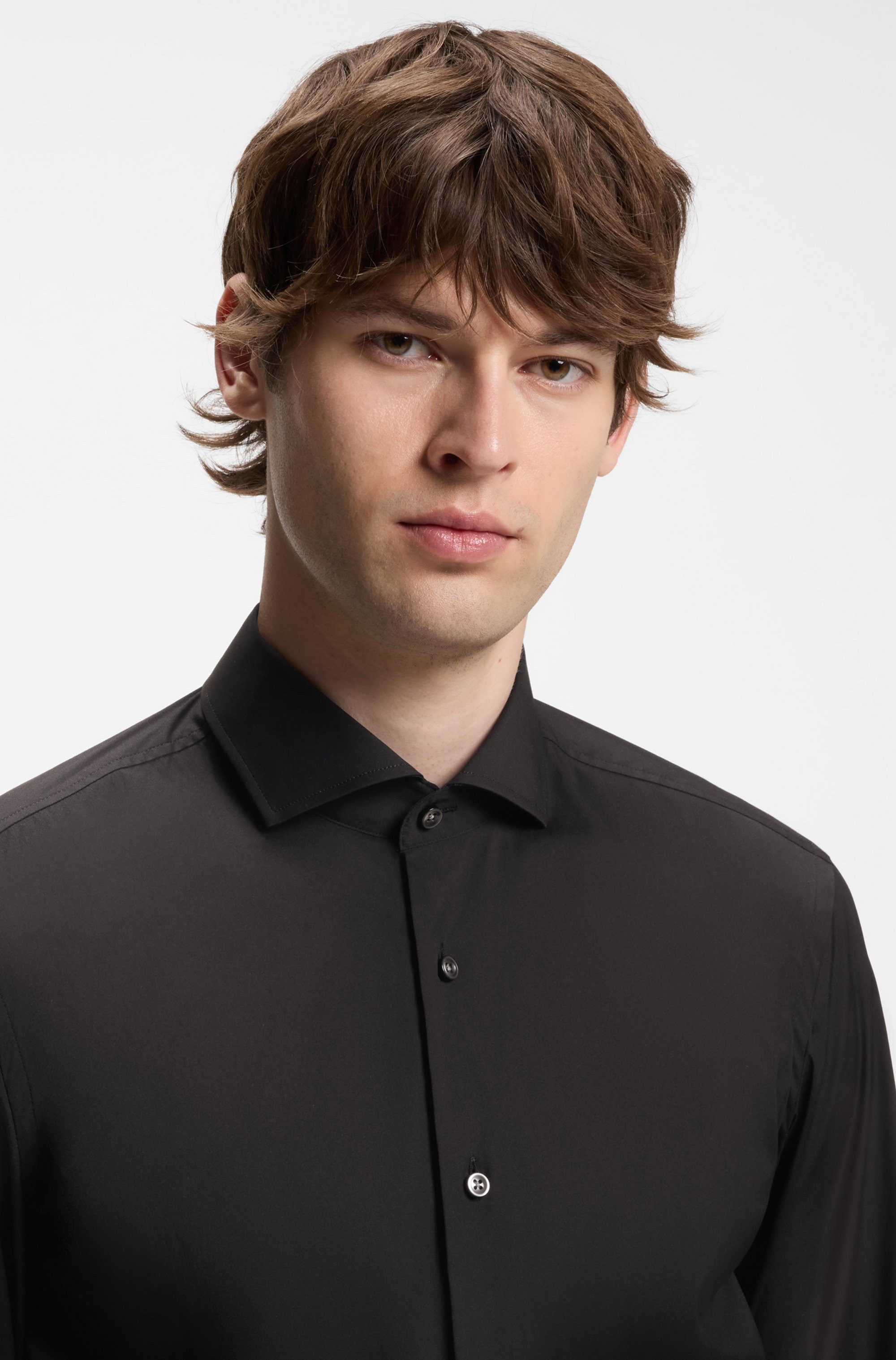 BOSS Businesshemd Slim-Fit, Stretch-Baumwollmix, bügelleicht