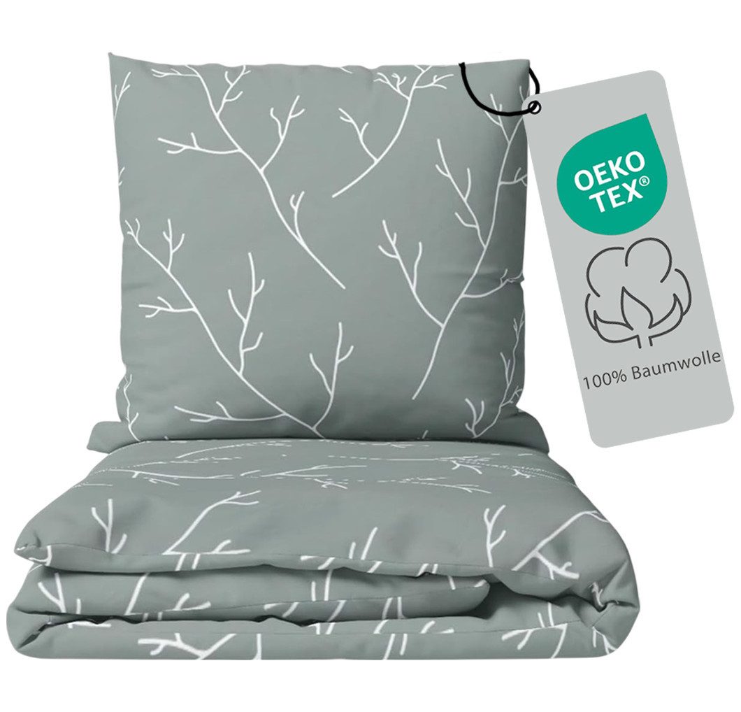 LINKHOFF Bettwäsche Sommer Bettwäsche 135x200cm + 80x80cm 2tl. - Zweige in günstig online kaufen