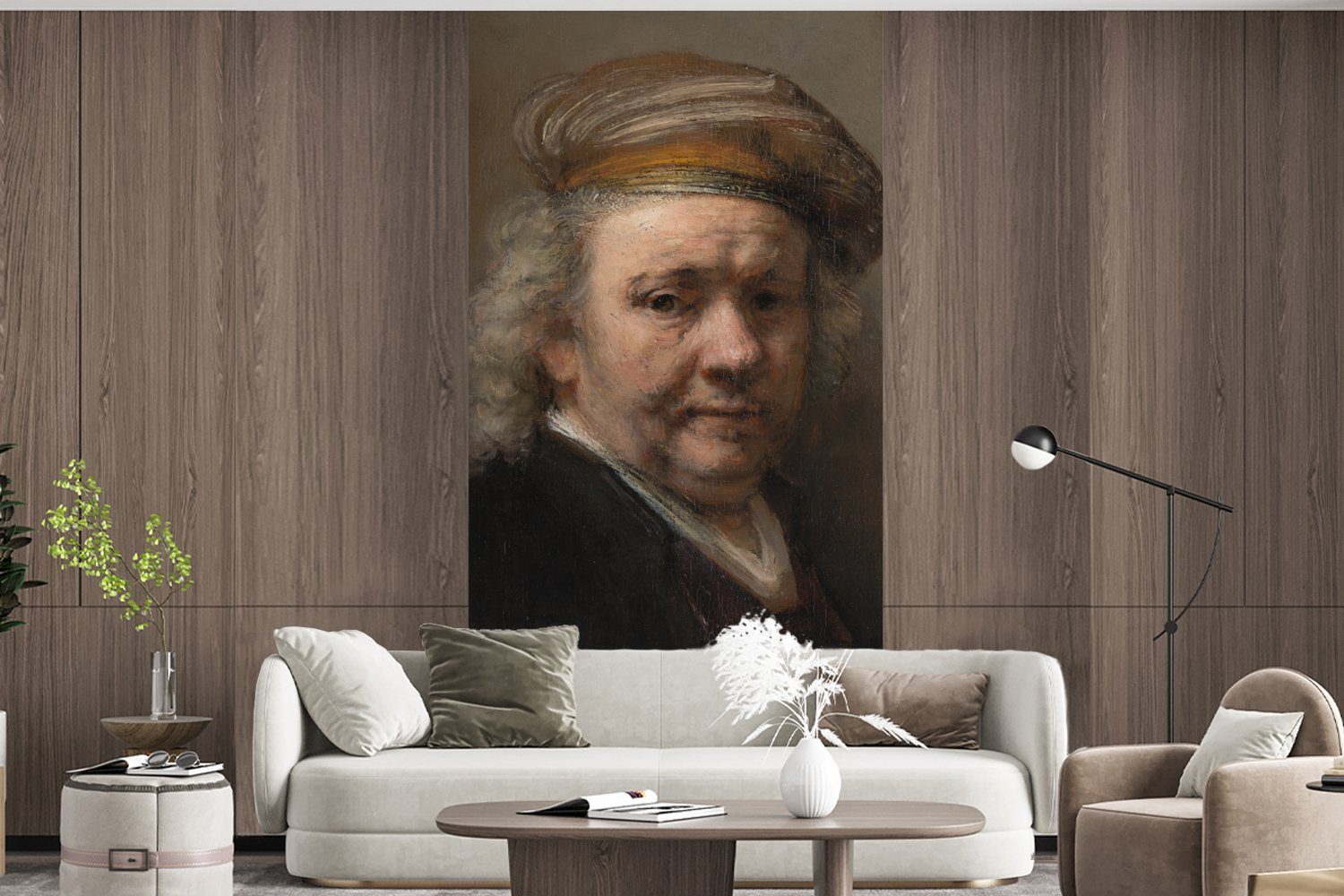 Rembrandt Vliestapete Küche, Schlafzimmer van MuchoWow bedruckt, Fototapete Matt, Rijn, - Gemälde (2 für St), Selbstbildnis Fototapete von Wohnzimmer