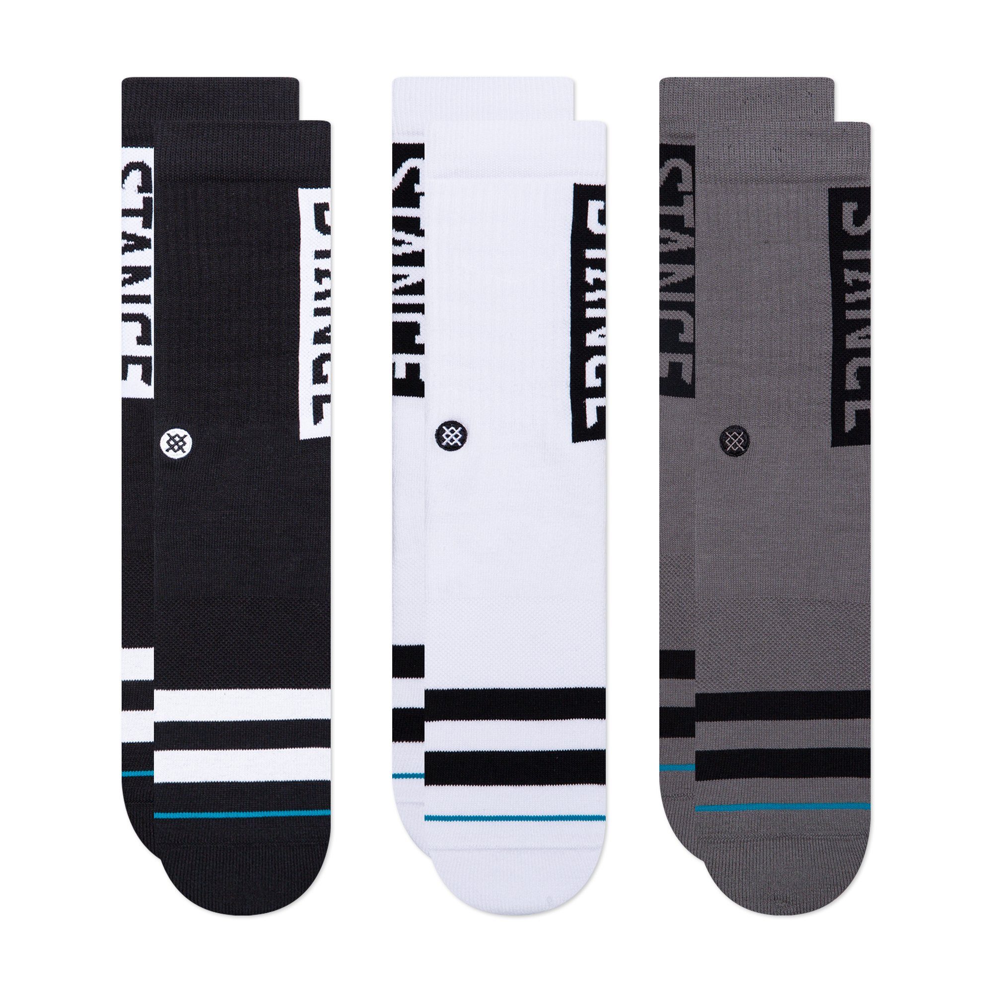 Stance Freizeitsocken THE OG 3 PACK Blackwhite | Socken