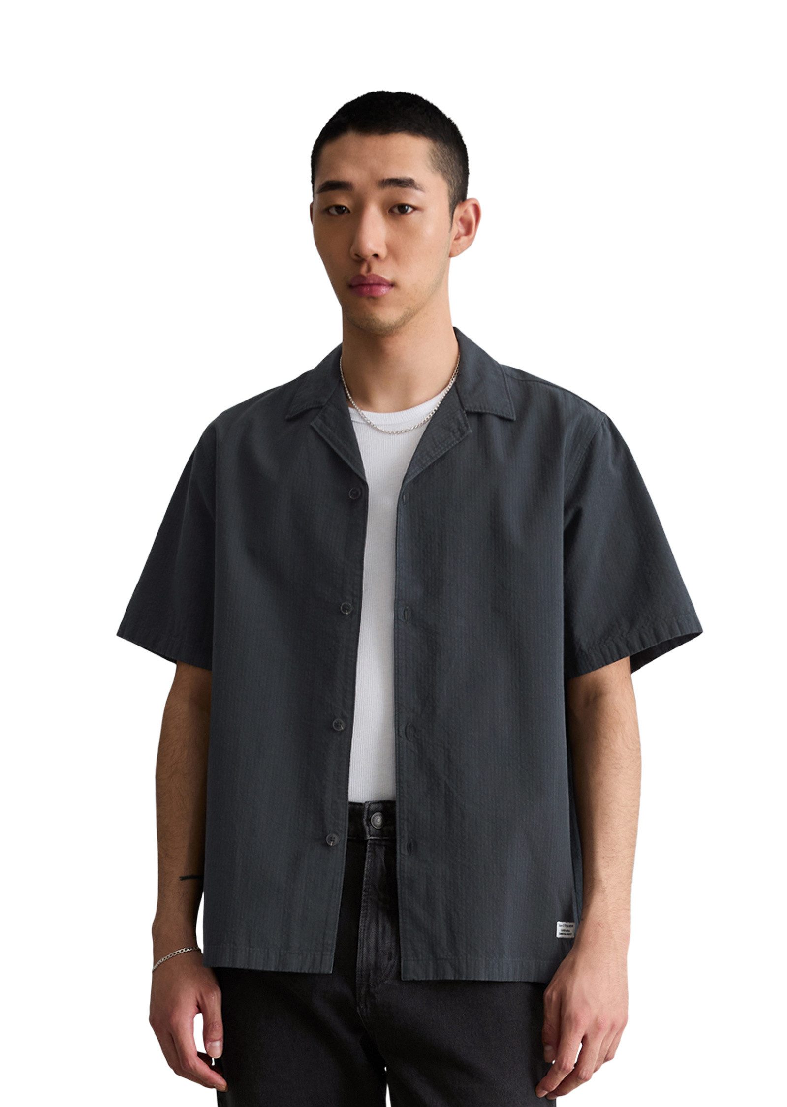 Marc O'Polo DENIM Kurzarmhemd aus reiner Bio-Baumwolle