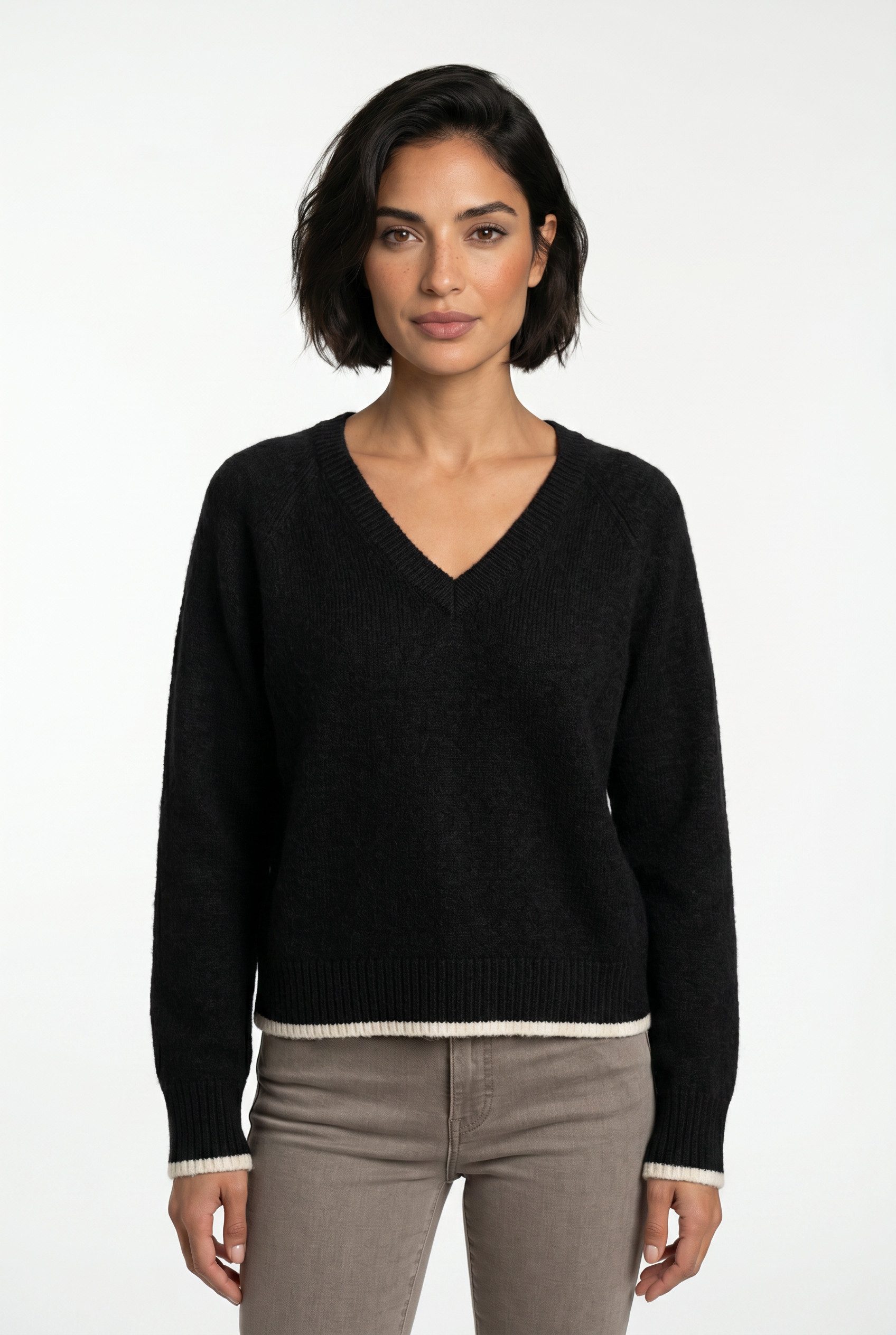 Vero Moda Strickpullover VMAQUARIUS LS V-NECK RAGLAN PULLOVER BF