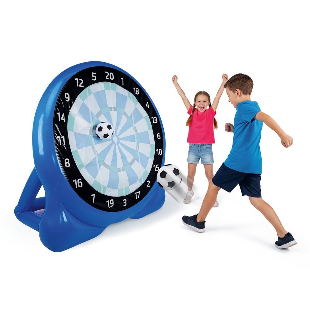 EASYmaxx Fußballtor Fußball Dart aufblasbar Outdoor Komplett-Set mit 2 Bällen ab 6 Jahren (6 St), Outdoor Spiele für Kinder & Erwachsene, Fußball Dart nur 2,9 kg