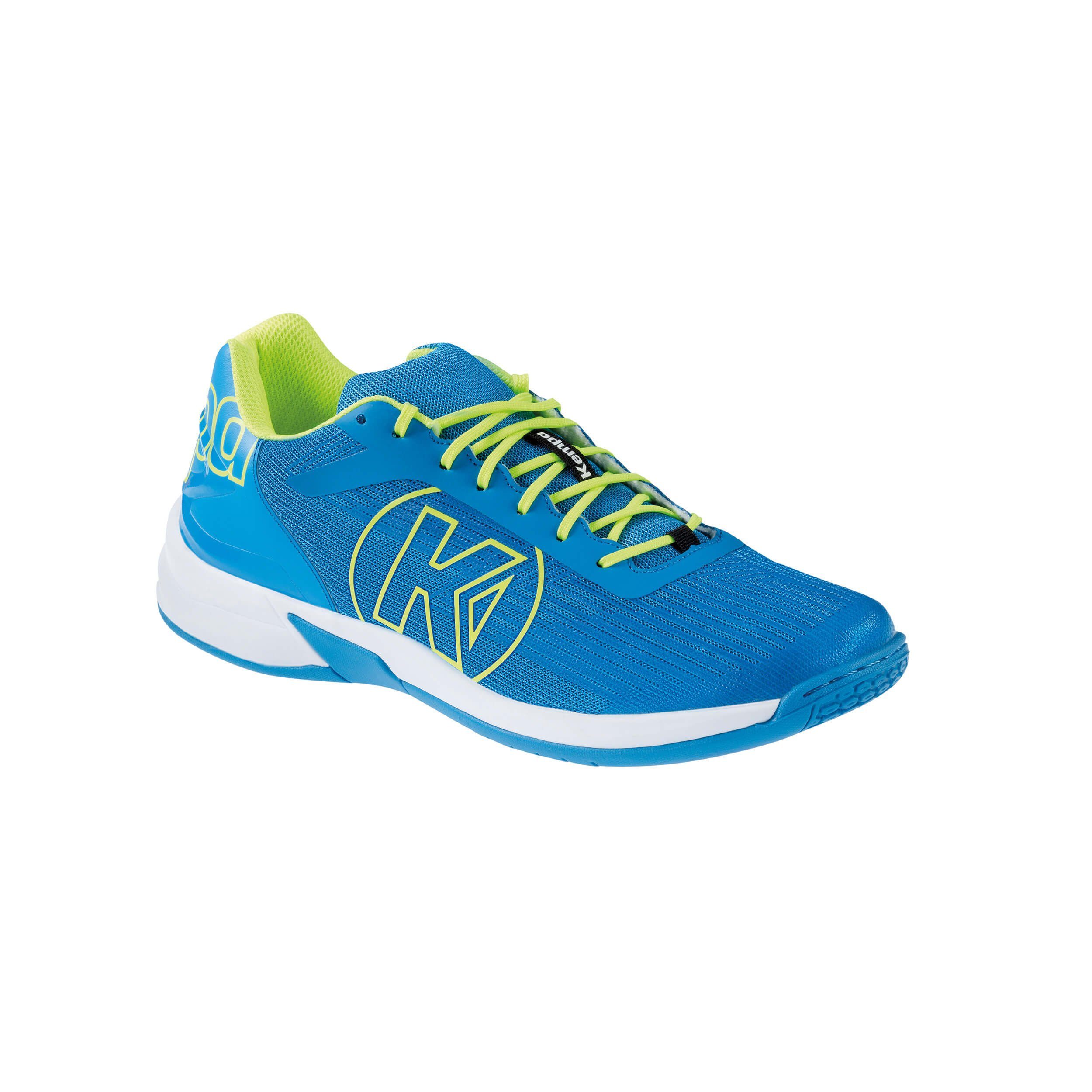 Kempa Hallen-Sport-Schuhe ATTACK THREE 2.0 gelb kempablau/fluo Hallenschuh Kempa