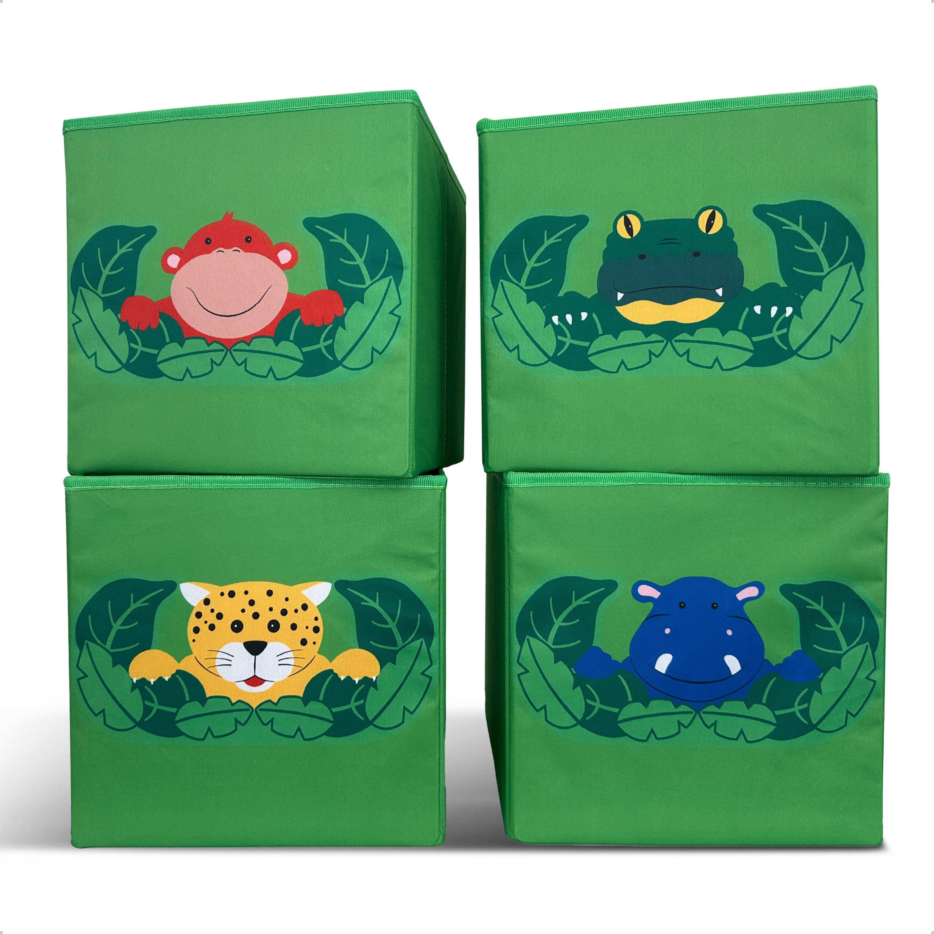 WIESEN.design Spielzeugtruhe 4er-Set, Spielzeugkiste, Aufbewahrungsbox Kinderzimmer (Spielzeugbox mit Deckel, Sitzbank Kinder, Spielzeugkiste Kinderzimmer, Spielzeug Aufbewahrung, Kinderbank, Spielzeugaufbewahrung Kinderzimmer), geeignet für Kallax-Regale, MDF verstärkt, gratis Versand