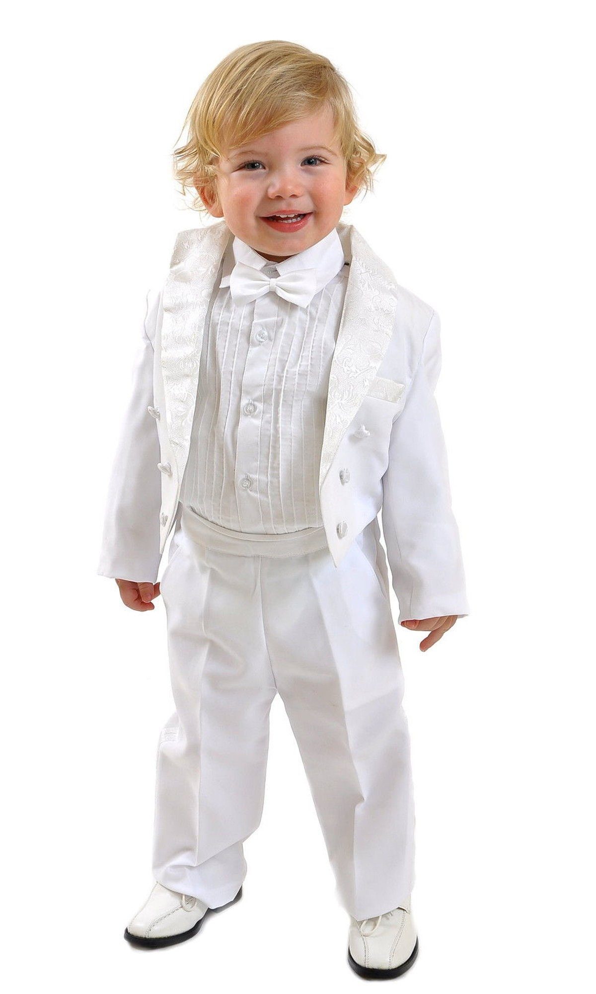 Trends 5-teiligen Family Set im eleganten Anzug Look im weiß