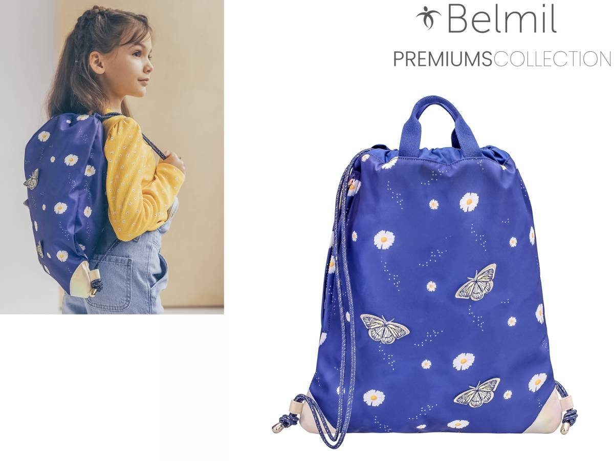Belmil Sporttasche Schulsporttasche, für Gym-Bag, Daisy Mädchen Turnbeutel, Premium