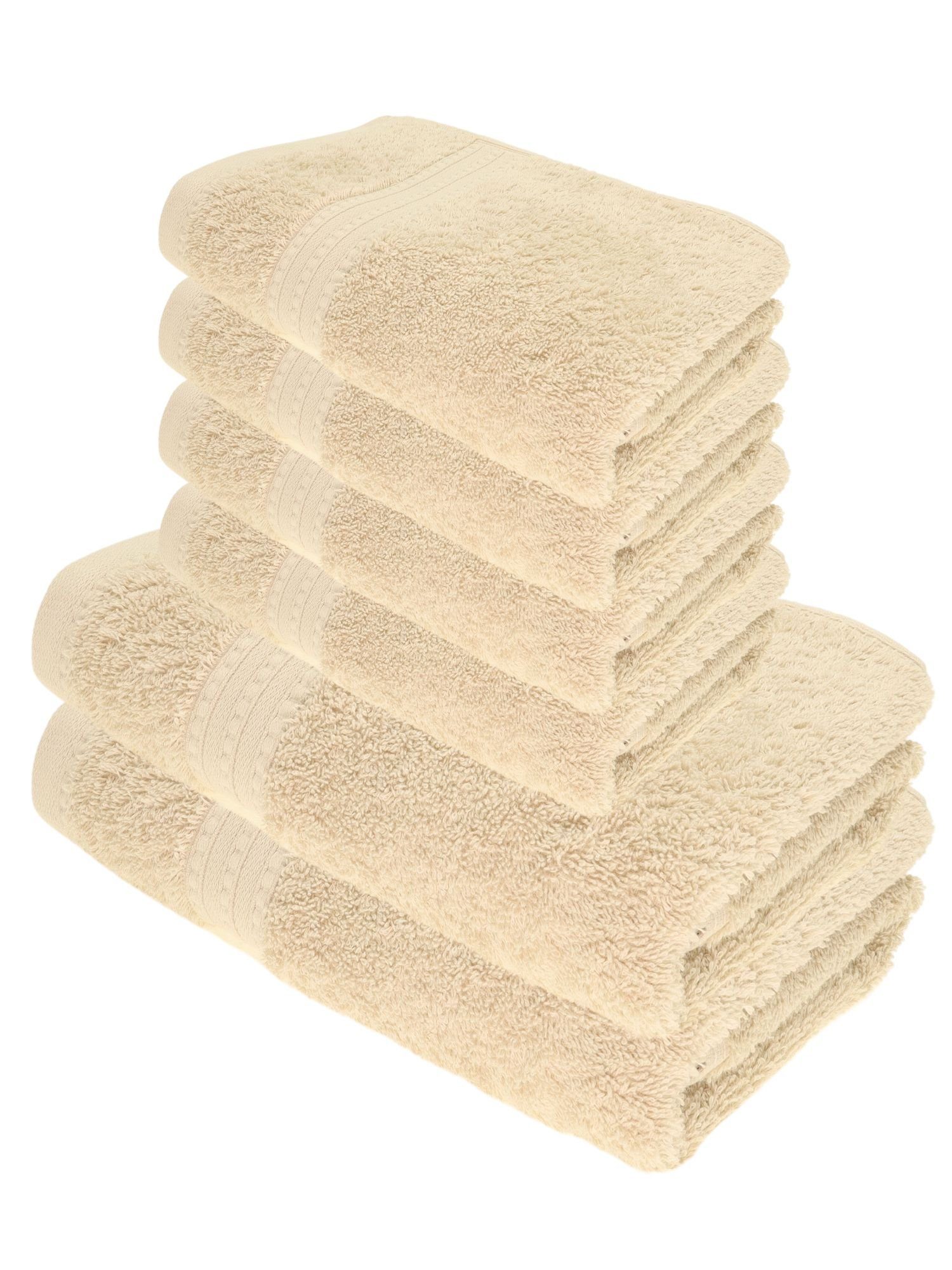 Julie Julsen Handtücher 6-Handtücher-Pastell Beige, Bio-Baumwolle günstig online kaufen