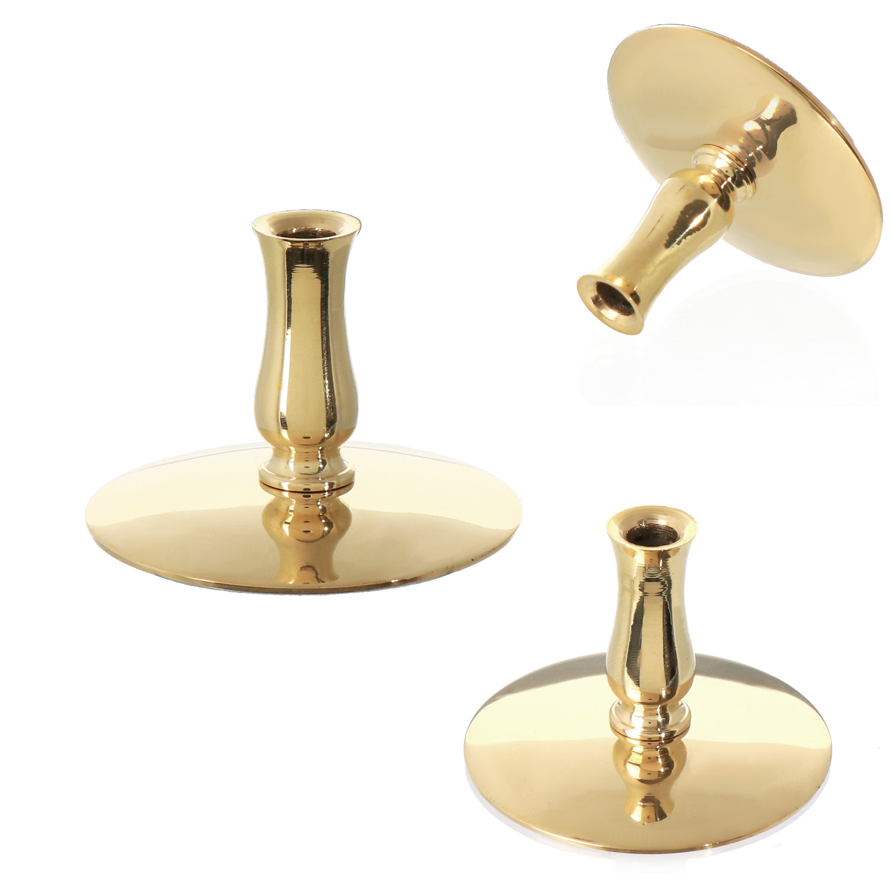 NKlaus Kerzenhalter 3x Kerzenhalter Messing Kerzenständer Dünne Altark. € 29,99