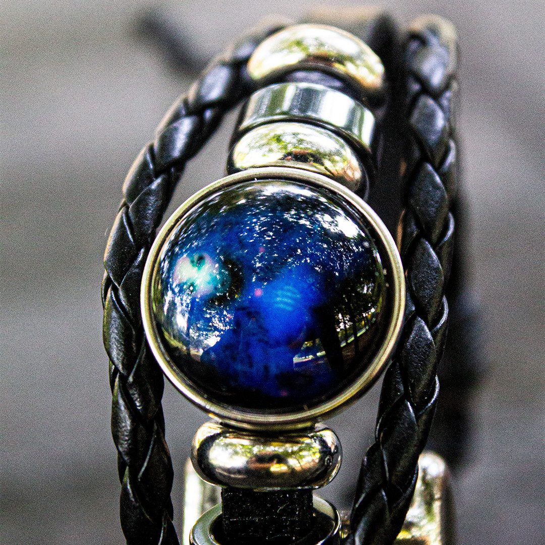 Stelby Armband mit Gravur Armband Sternzeichen Jungfrau mit 3D Gravur im Glas (Weihnachtsgeschenk, Geburtstagsgeschenk, Valentinstaggeschenk, modern, minimalistisch), langlebig, pflegeleicht, unisex