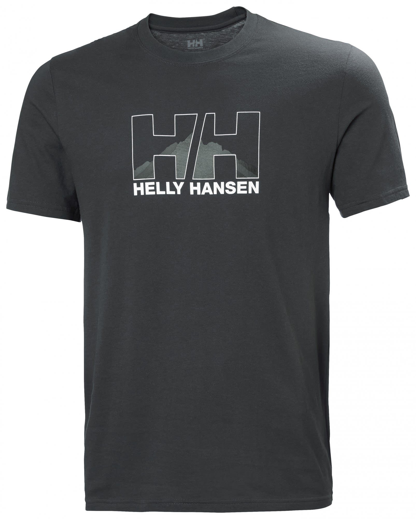 Helly Hansen T-Shirt Helly Hansen M Nord Graphic T-shirt Herren Ebony