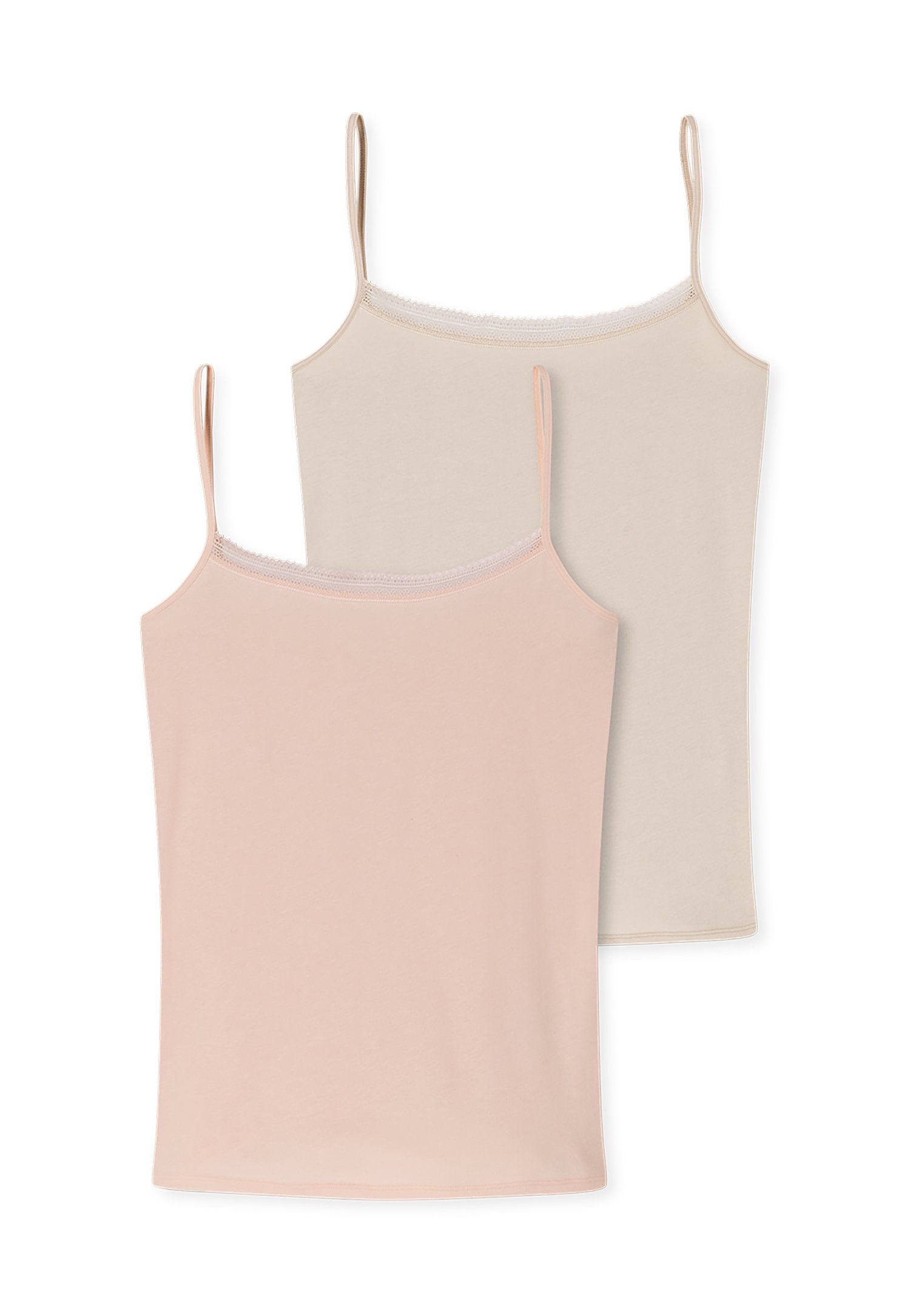 Schiesser Spaghettitop "Cotton Lace" (2er-Pack) mit günstig online kaufen
