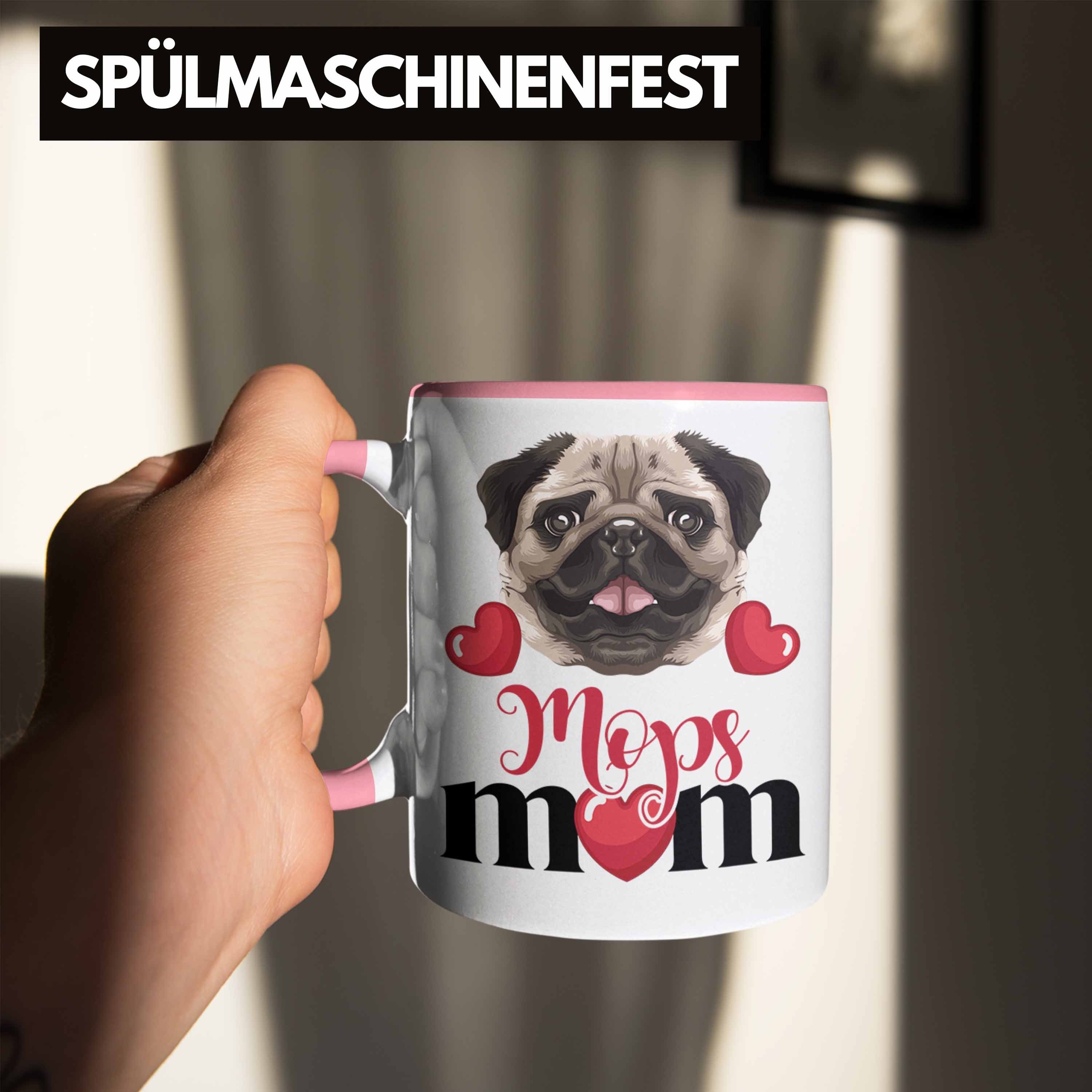 Mama Geschenkidee Tasse Mops Mom Tasse Rosa Lustiger Spruch Trendation Besitzer Mop Geschenk