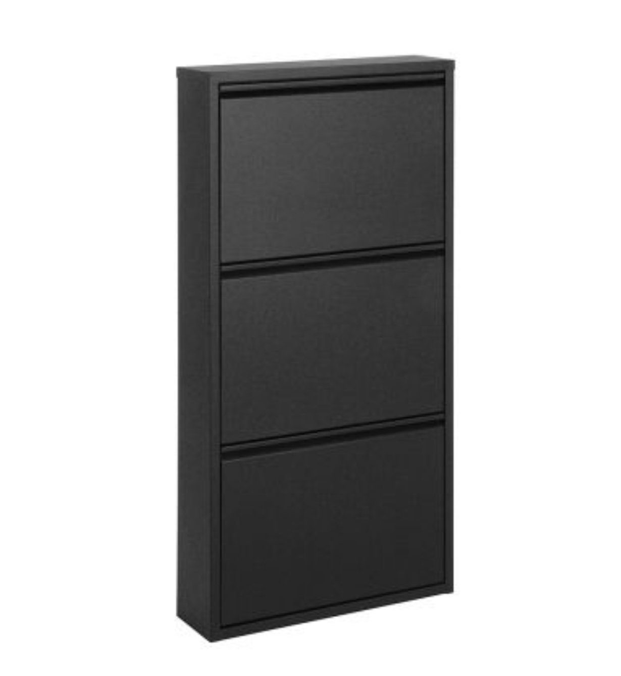 Organizer, schmaler BLACK Schuhschrank, - Schuhschrank k-hometrends 50x103x15cm 3 stilvoller KEKE