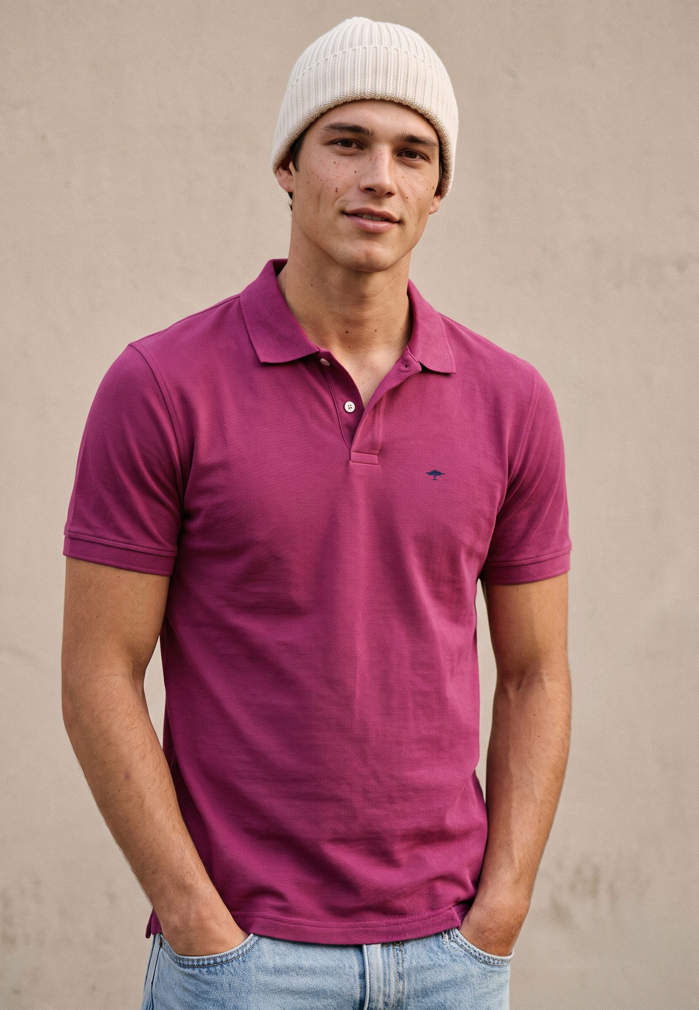 FYNCH-HATTON Poloshirt mit Logo-Stickerei
