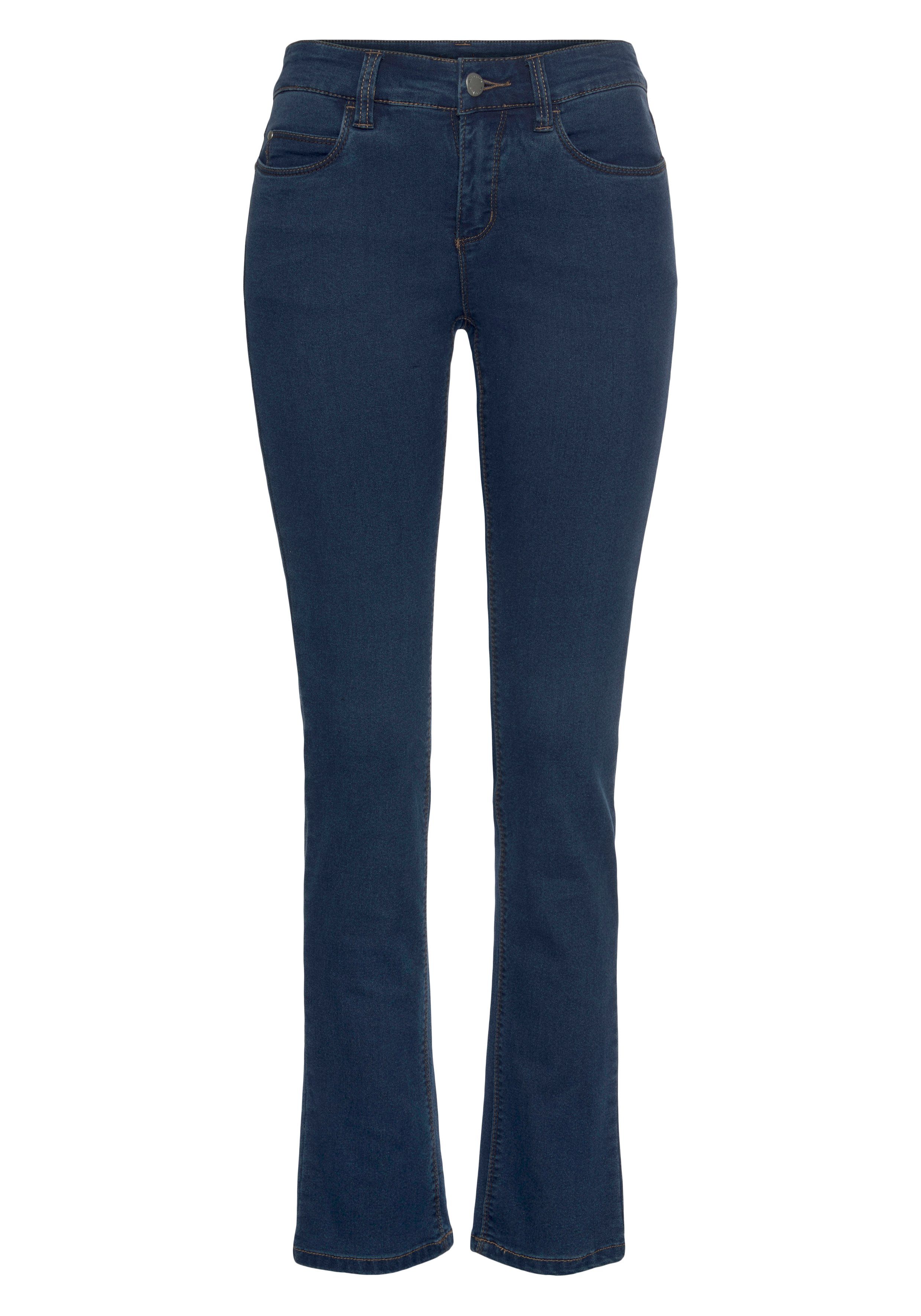 gerader wonderjeans stone Klassischer Slim-fit-Jeans Classic-Slim Schnitt washed blue