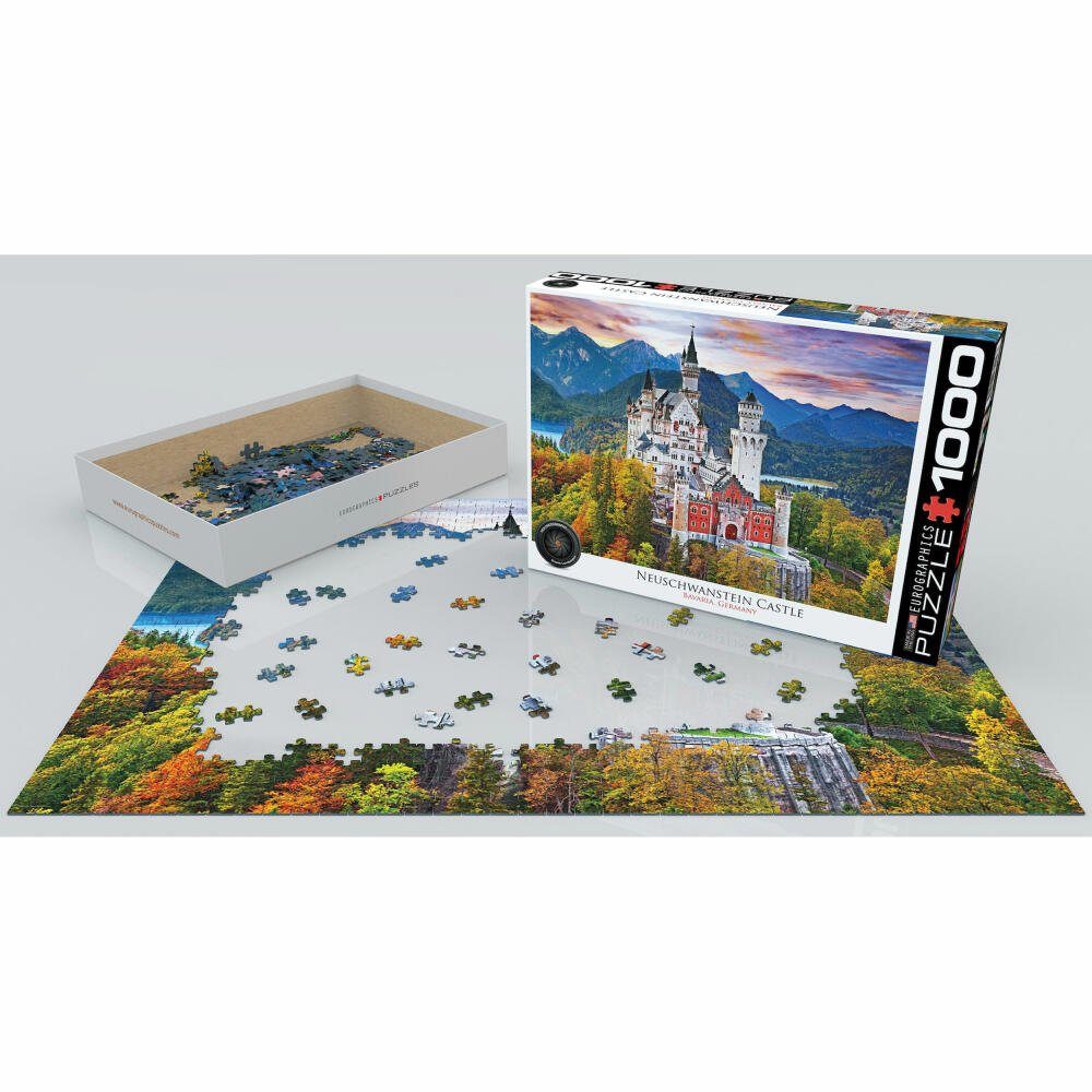 1000 in Puzzleteile Puzzle Deutschland, EUROGRAPHICS Schloss Neuschwanstein