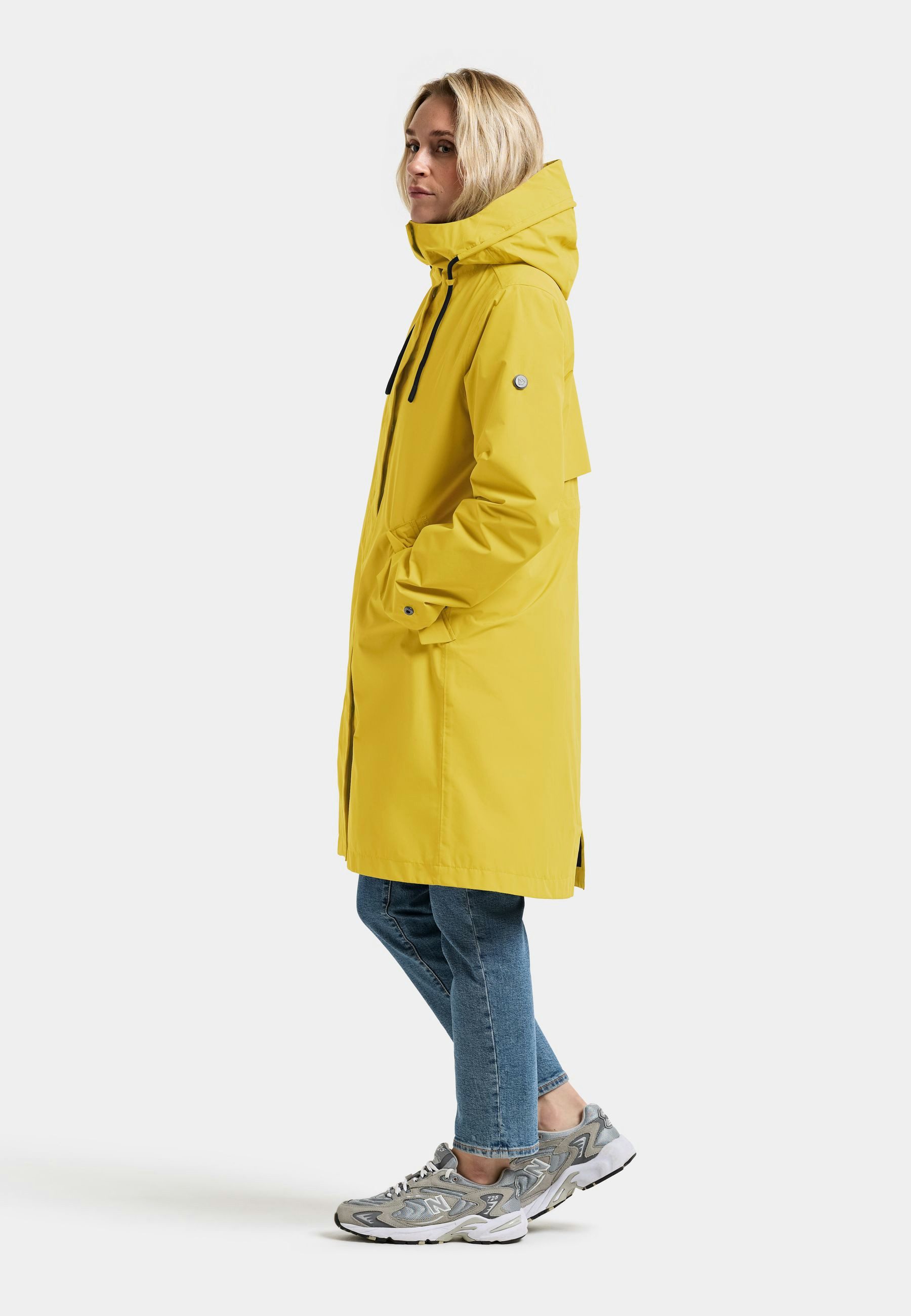 Didriksons Parka Damen Übergangsjacke Mantel Wasserdicht ELINA mit Kapuze mit Taschen – Bild 3 von 5