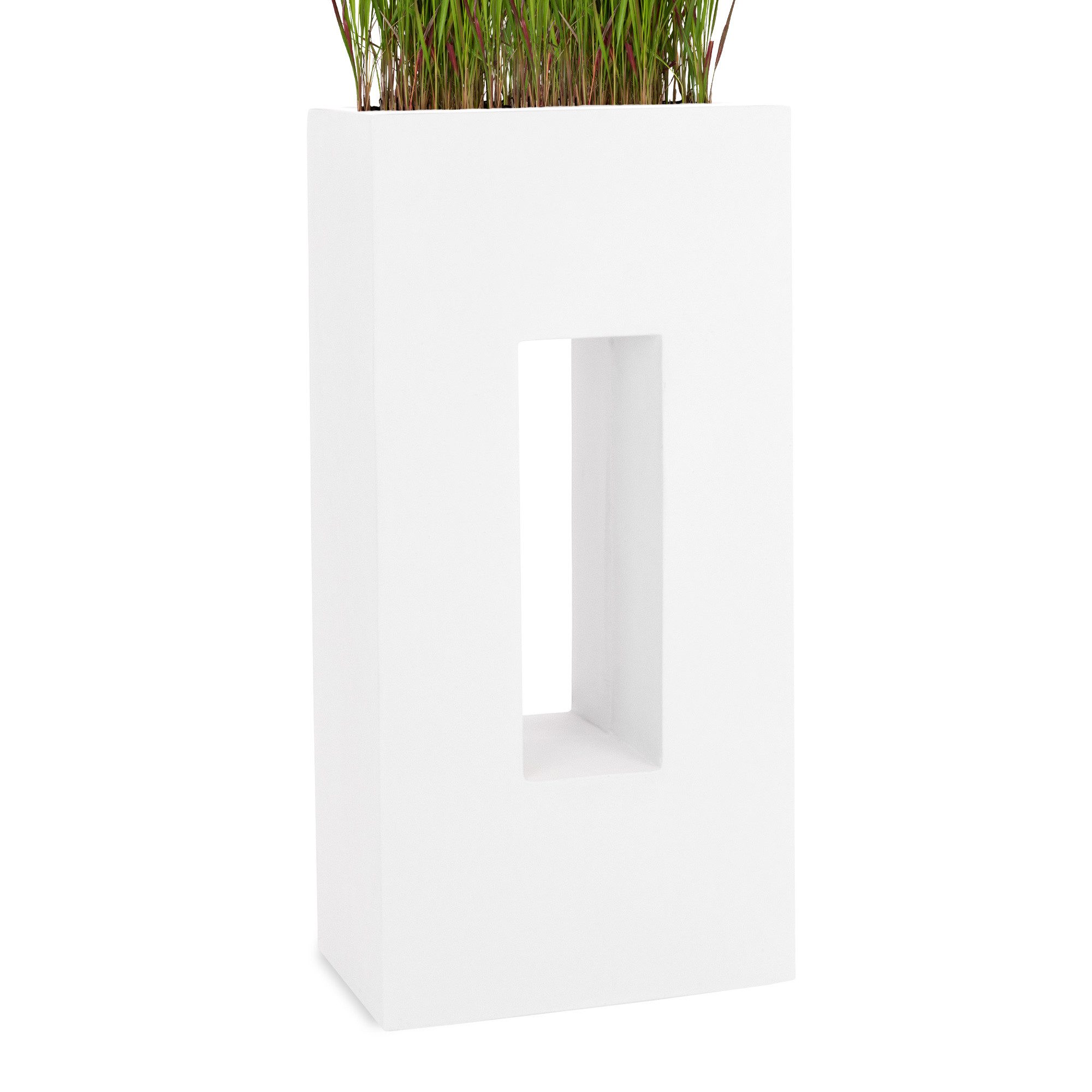 Pflanzwerk® Hochbeet Pflanzkübel VISTA Premium Blumenkübel aus Fiberglas mit Lotus-Effekt, Fiberglas - Handgefertigt - Rechteckig - Frostbeständig