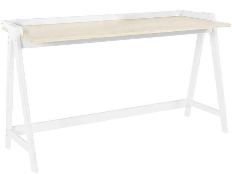 loft24 Schreibtisch Alvin, aus Kiefer Massivholz mit Kufengestell, Breite 120 cm