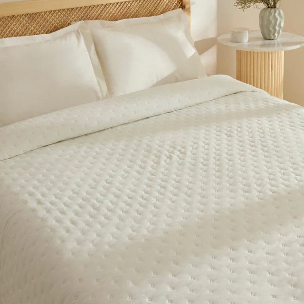 Karaca Home Tagesdecke Breezy Bettüberwurf Ecru 230x240 Cm