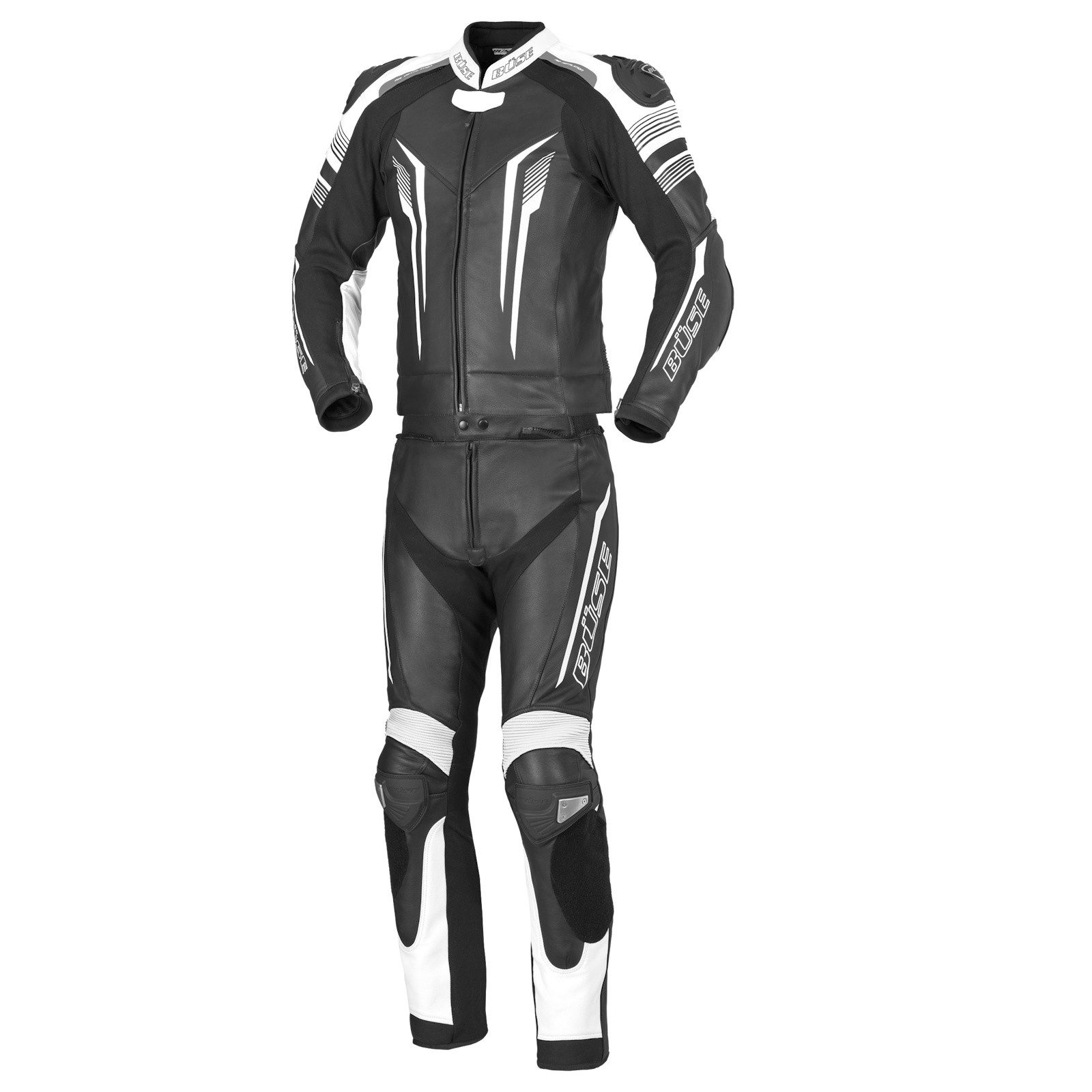 Büse Motorradkombi Büse Tormo Lederkombi 2tlg. Schwarz / Weiss