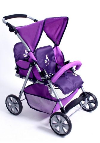 Puppen-Zwillingsbuggy "Tandem Pfl...