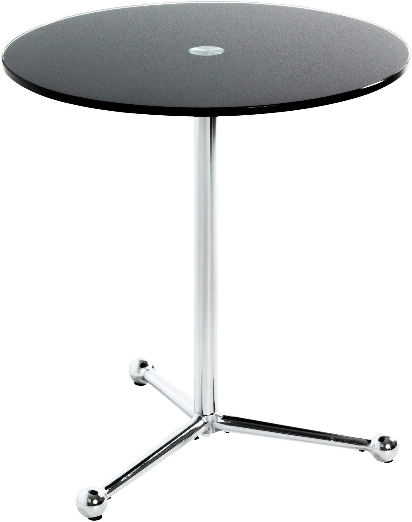 HAKU Beistelltisch Sofatisch, Wohnzimmertisch (1-St), rund - aus Metall Silber - Ø/H 45/50 cm