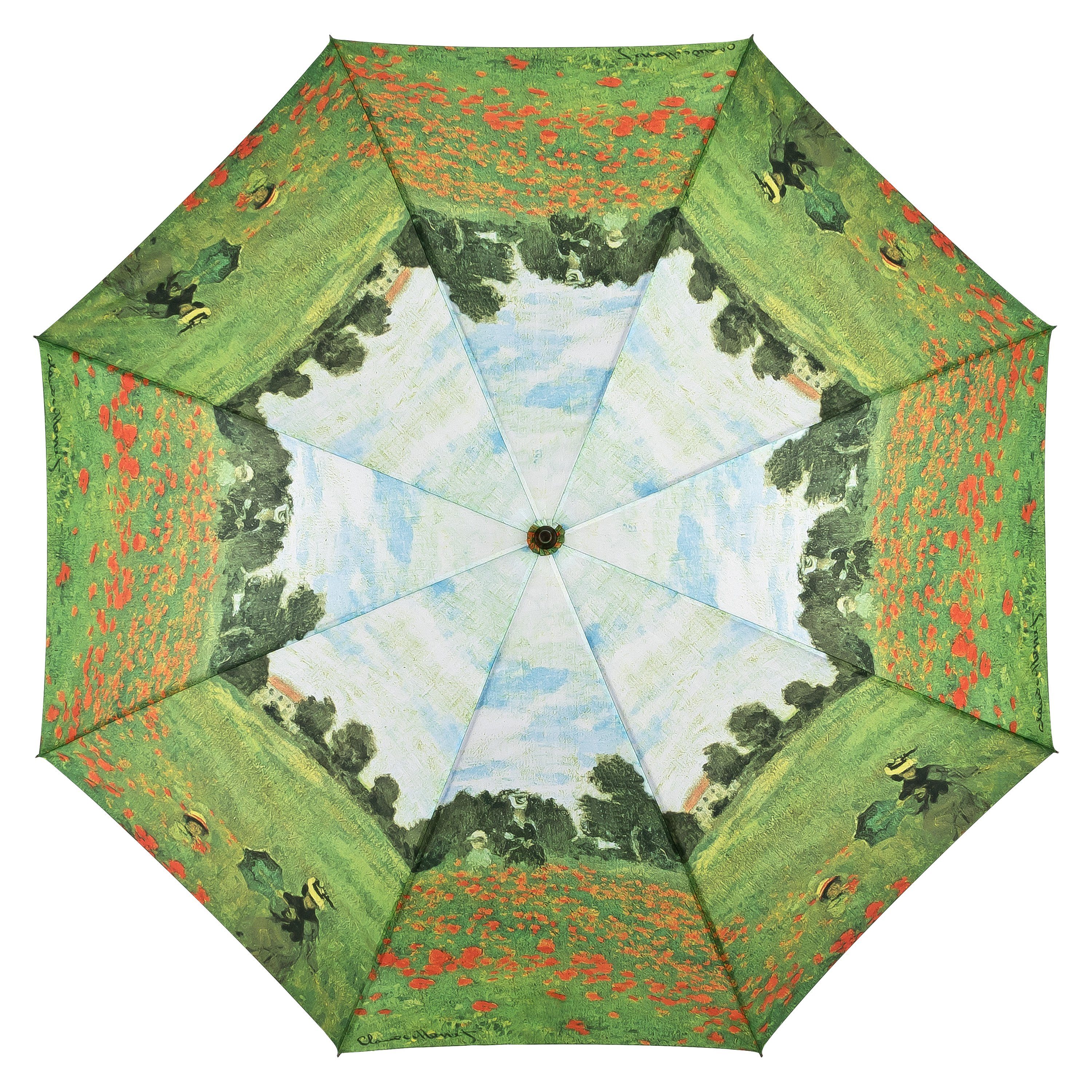 von Lilienfeld Stockregenschirm % Monet: Kunst, 95 Auf-Automatik Mohnblumenfeld Motivschirm 100% / UV-Schutz Claude Regenschutz