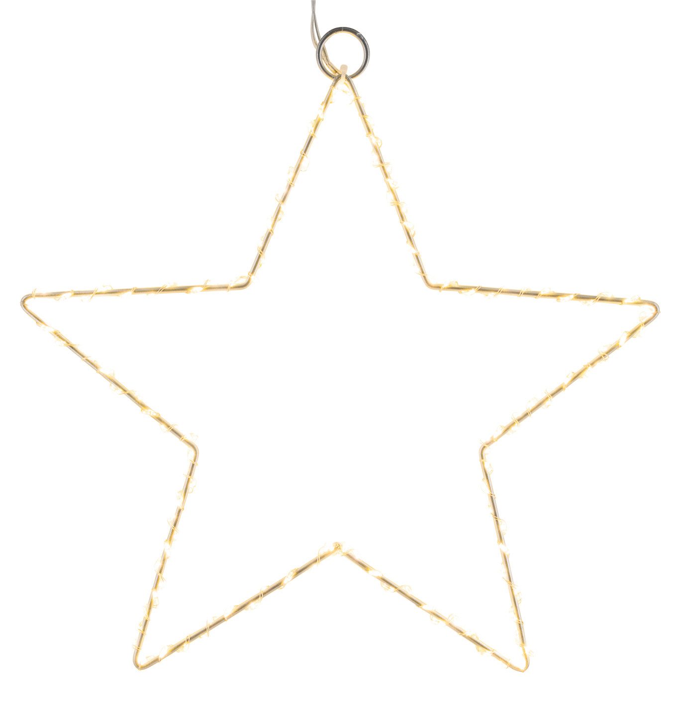 Spetebo LED Stern LED Leuchtstern zum Hängen aus Metall in silber mit Timer günstig online kaufen