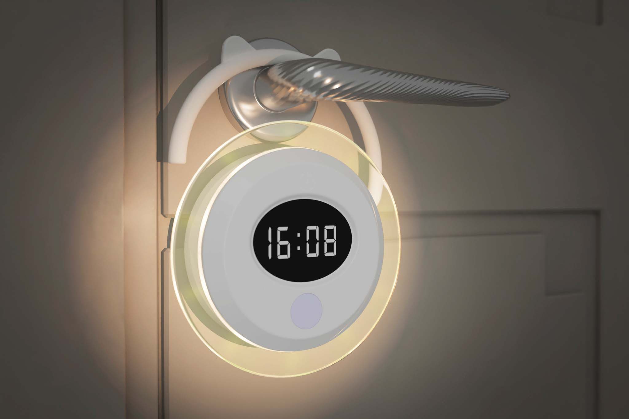 Northpoint LED Nachtlicht Digitaluhr Bewegungsmelder Nachtlicht Touch 500mAh Akku