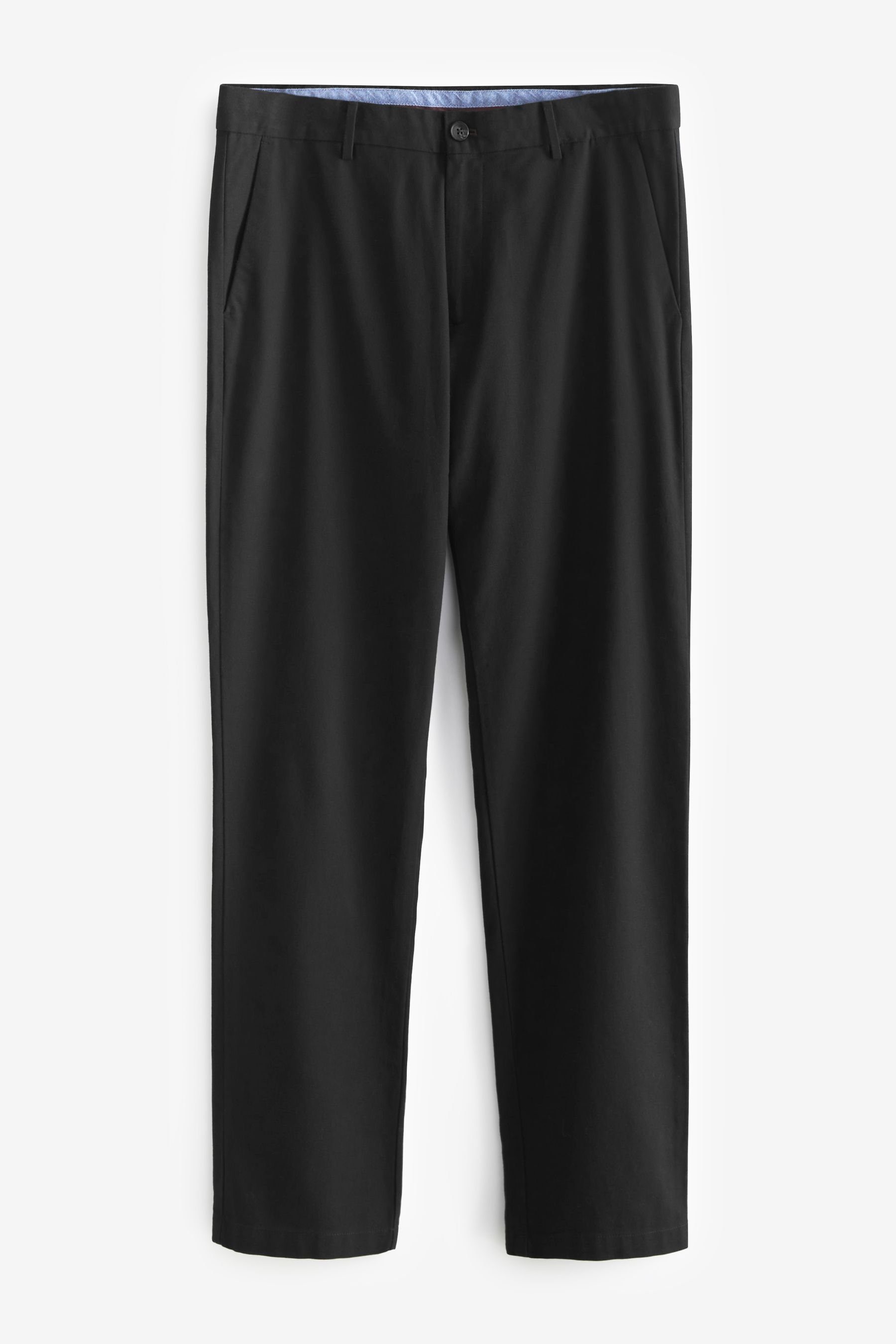 Next Chinohose Schicke, strukturierte Black (1-tlg) - Slim Chinohose