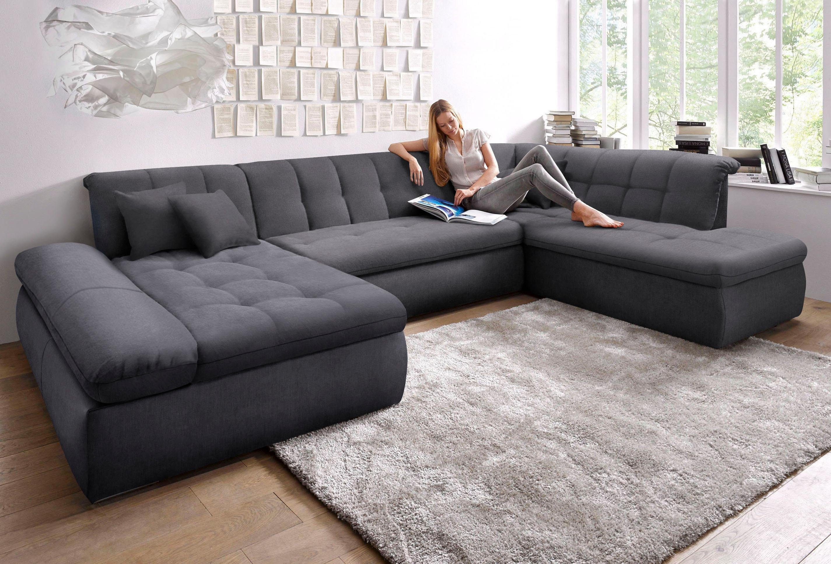 DOMO collection Wohnlandschaft "PB Moric wahlweise mit Bettfunktion und Arm günstig online kaufen