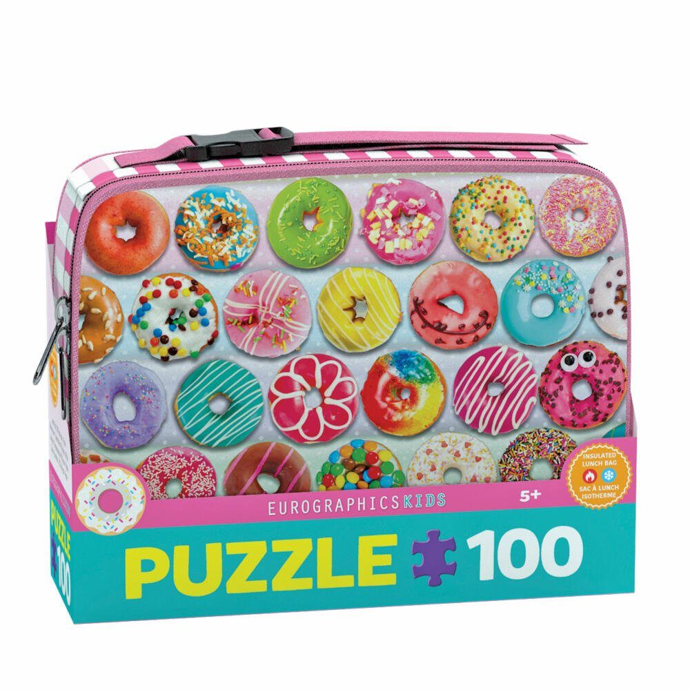 Donuts Delightful Puzzleteile Puzzle EUROGRAPHICS 100 Lunchbox, mit