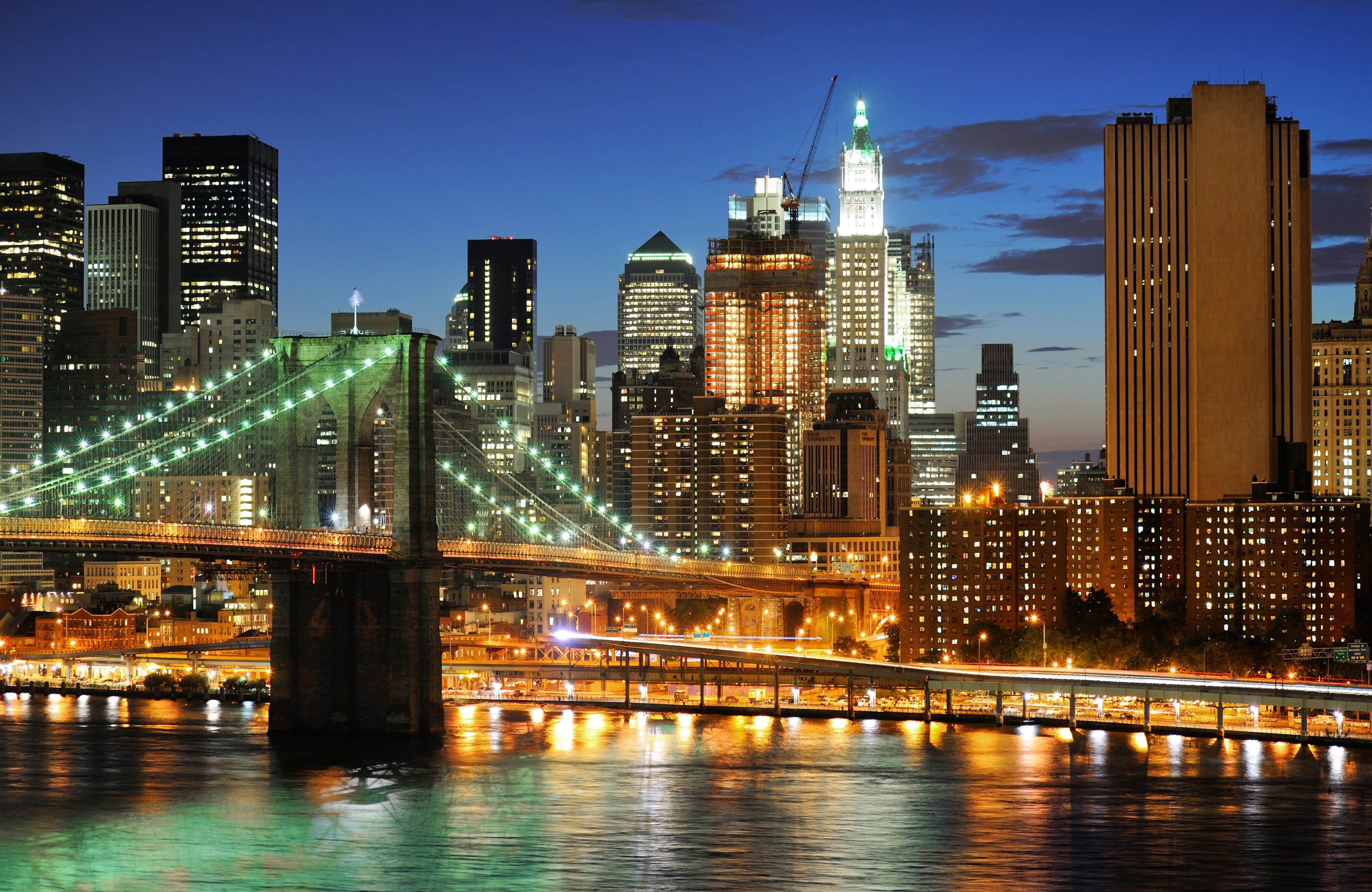 Papermoon Fototapete BROOKLYN BRIDGE-NEW YORK CITY MANHATTAN TIMES SQUARE