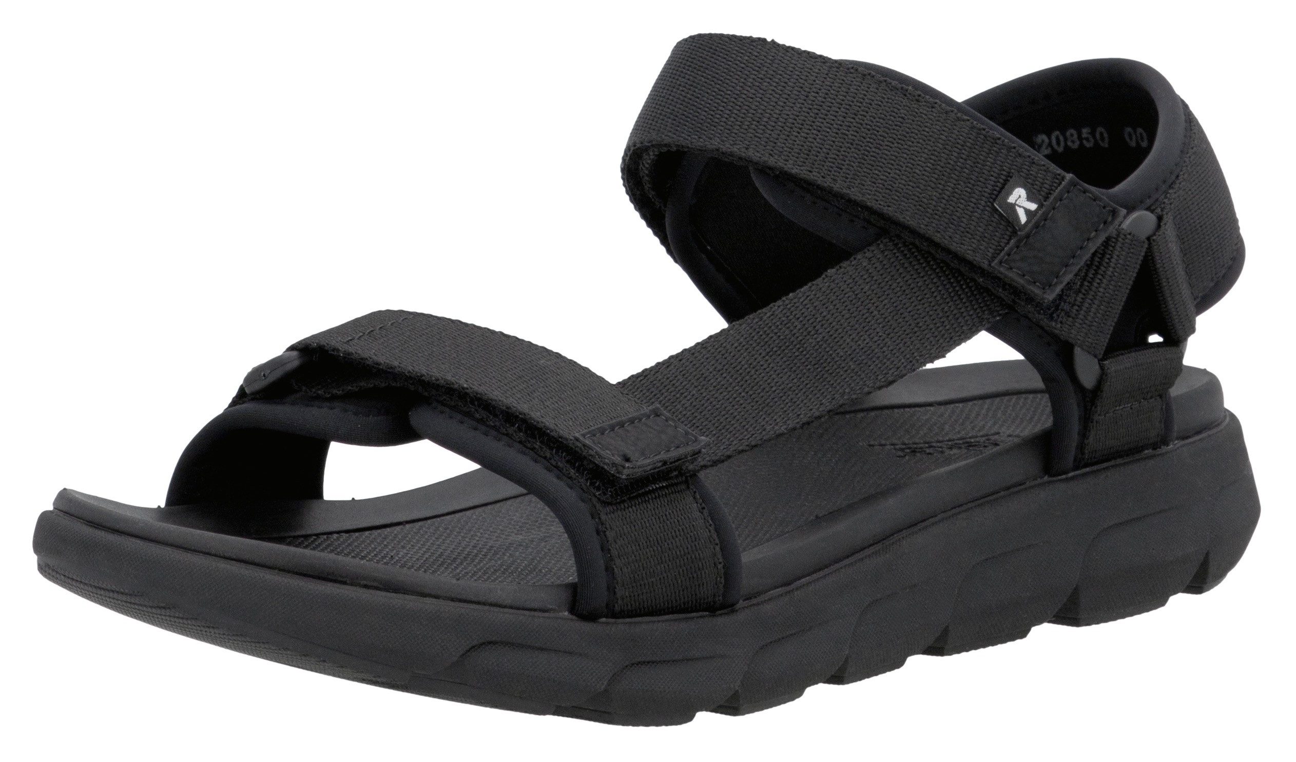RIEKER Sport Orlando Sandale, Sommerschuh, Outdoorsandale, Maschinenwäsche, mit Klettverschlüssen