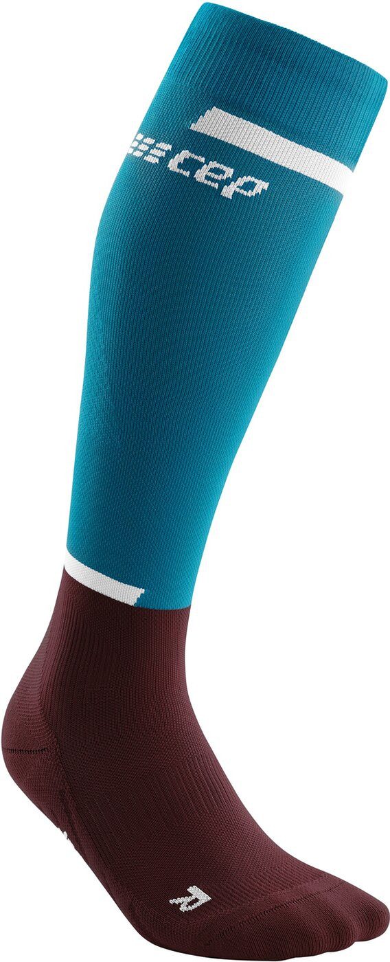 Laufsocken CEP the run socks, tall, v4, m PETROL/DARK RED
