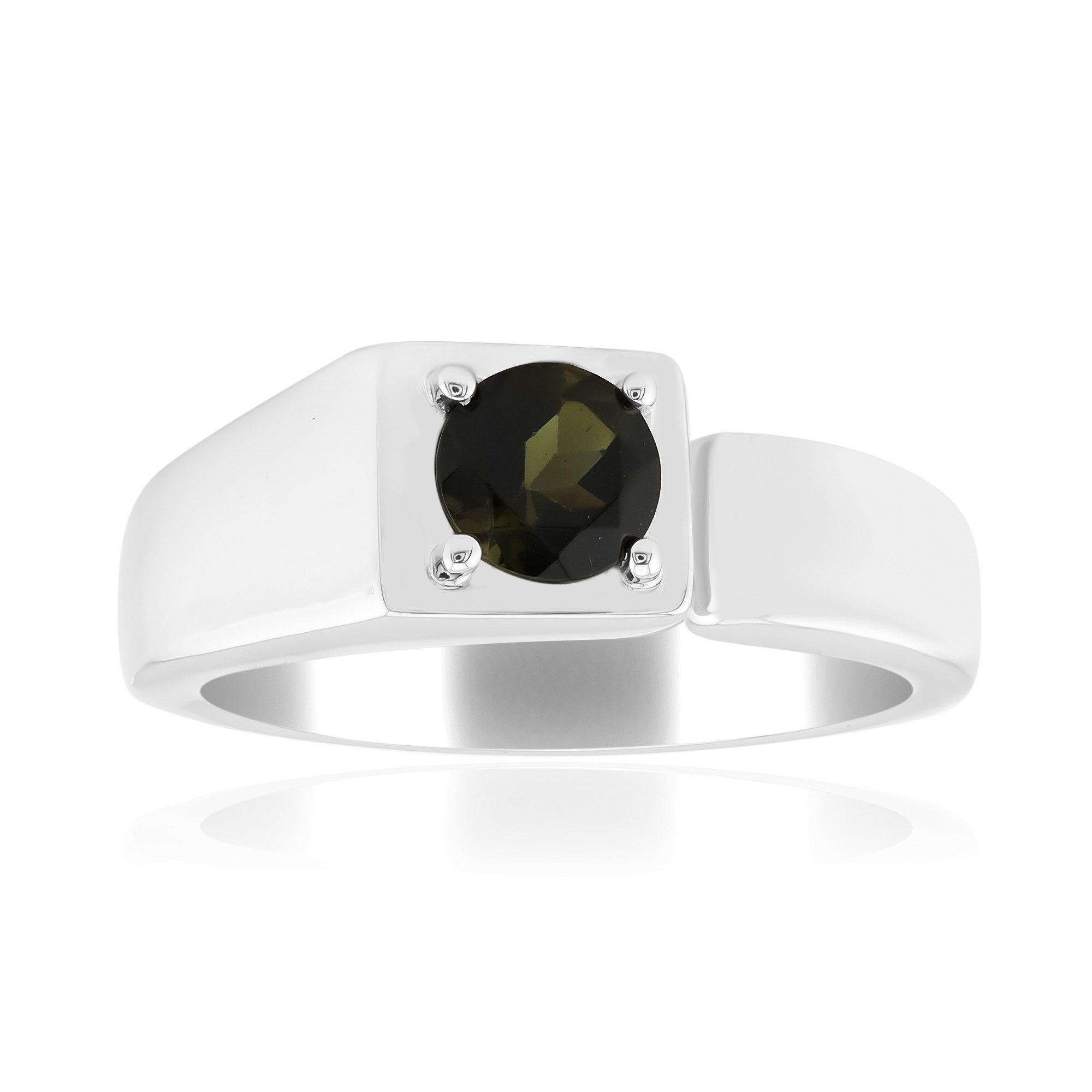 Cavill Solitärring Brasilianischer Grüner Turmalin Silber Ring (1-tlg)
